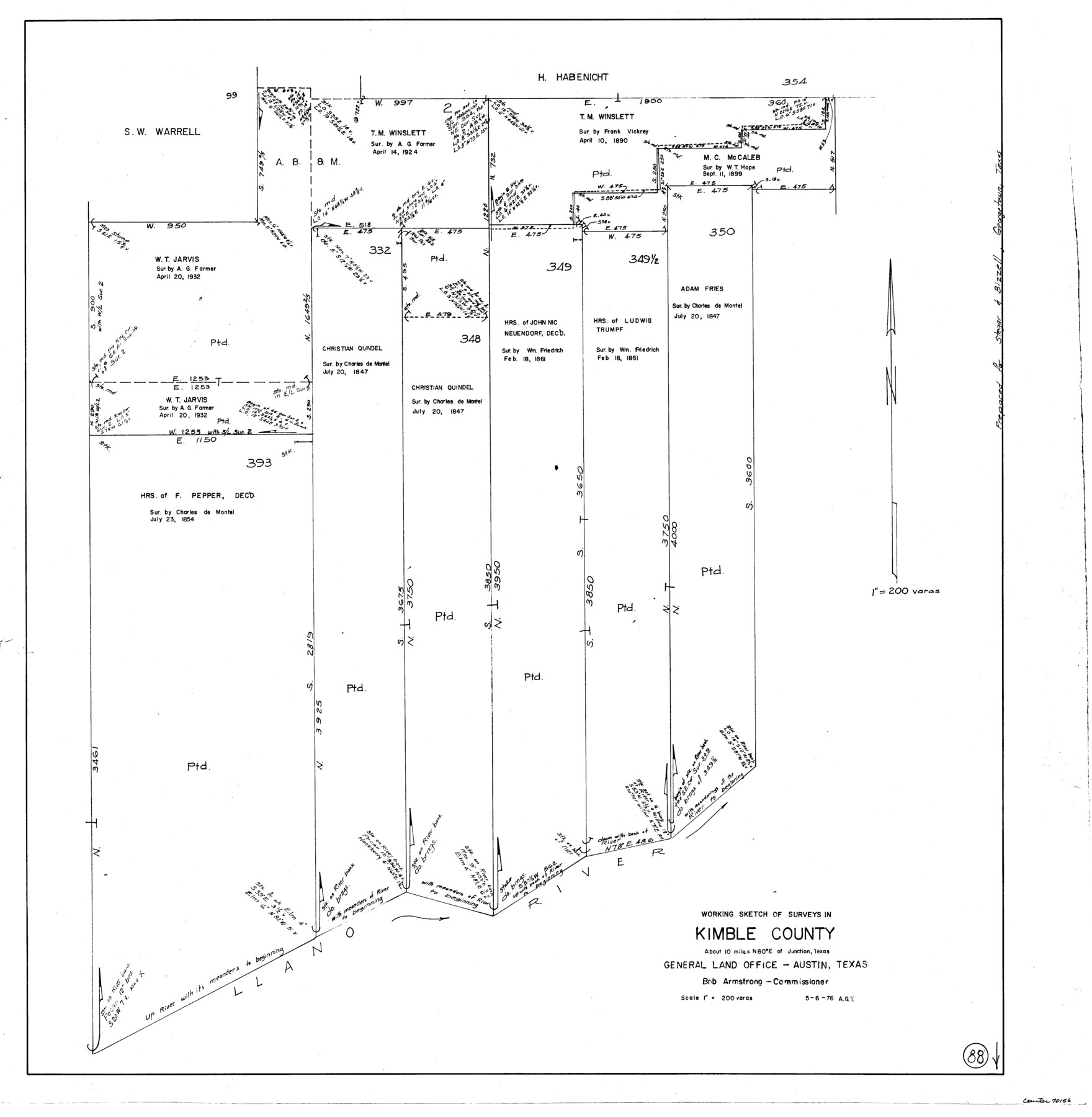 70156, Kimble County Working Sketch 88, General Map Collection