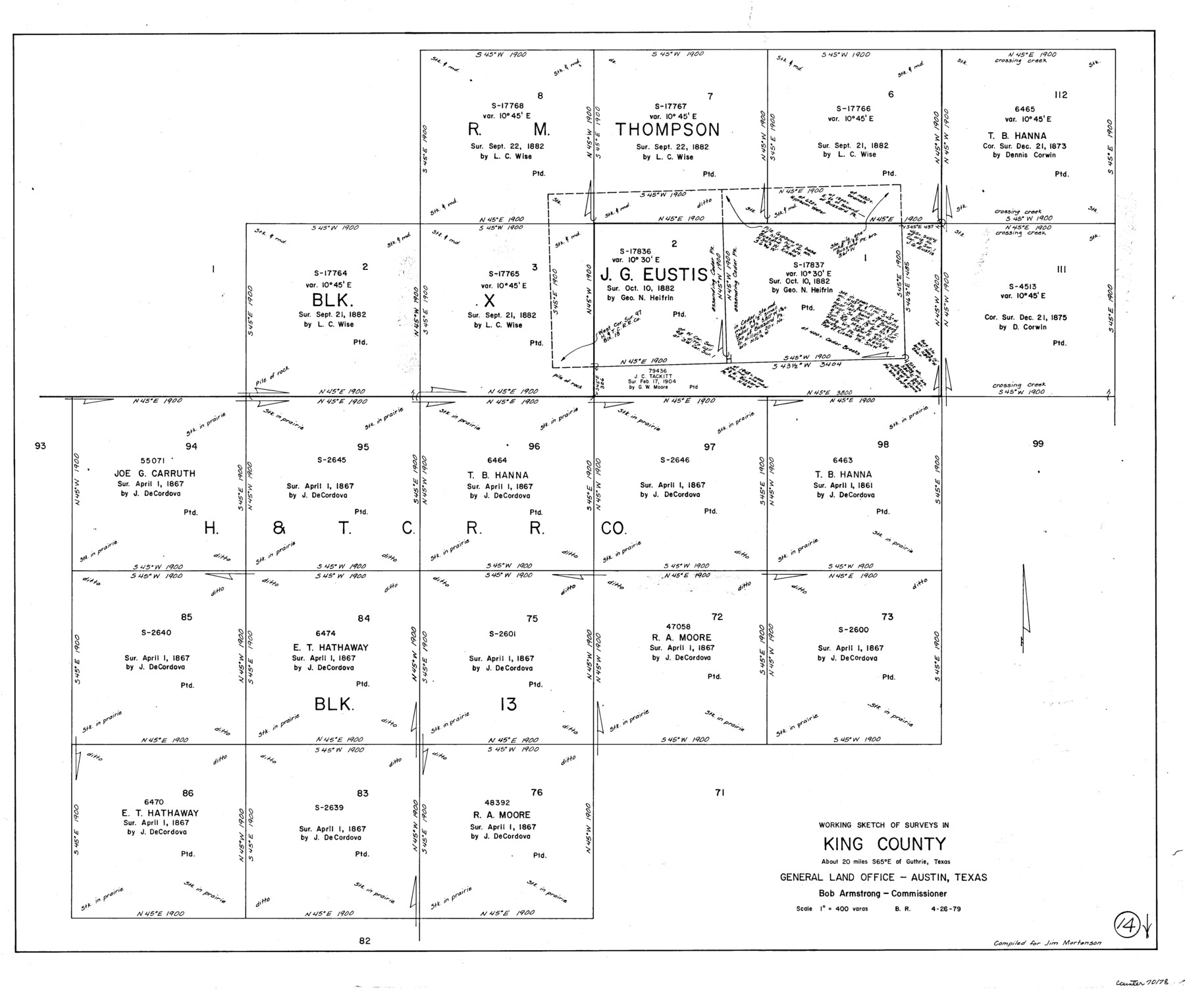 70178, King County Working Sketch 14, General Map Collection