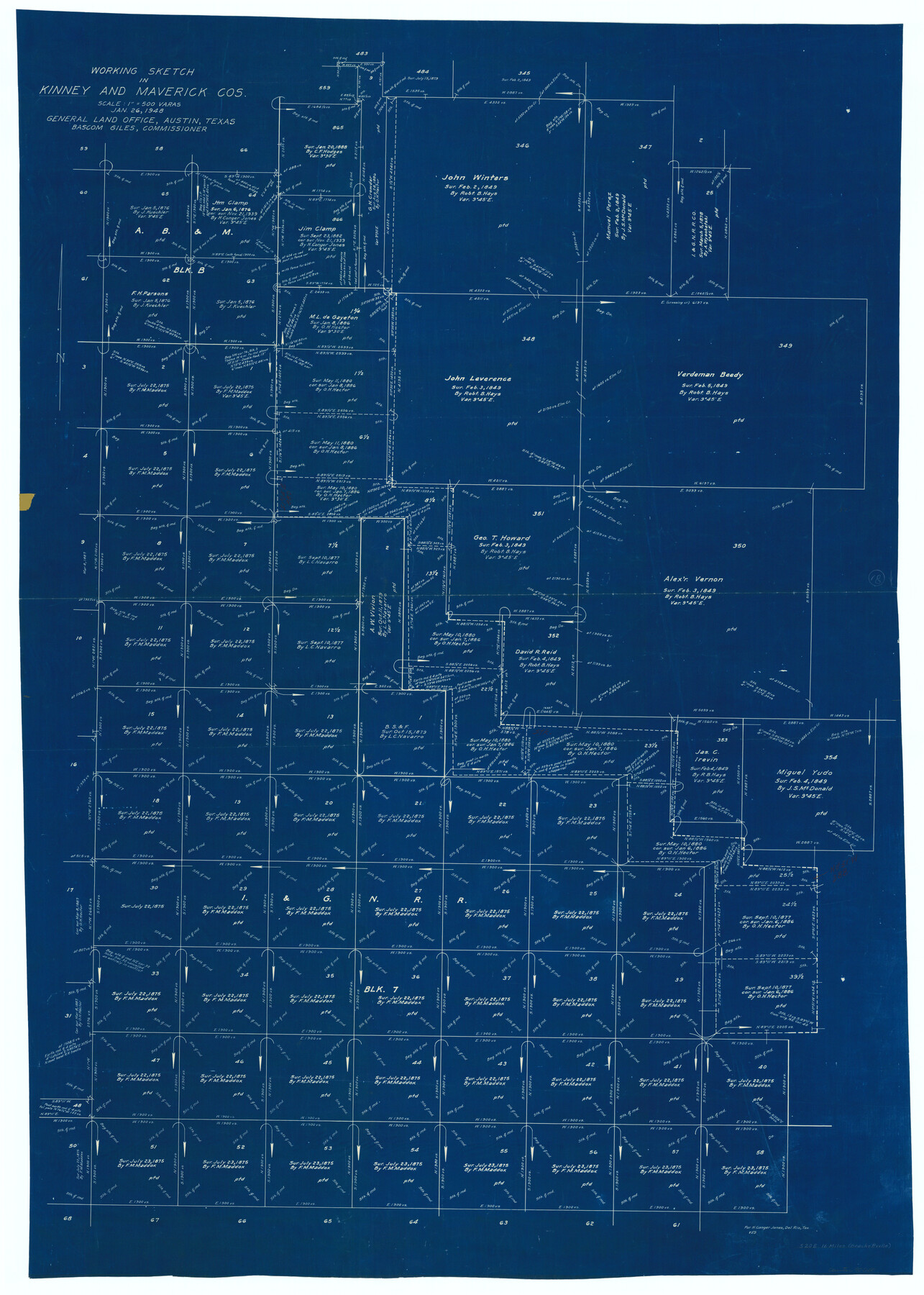 70200, Kinney County Working Sketch 18, General Map Collection