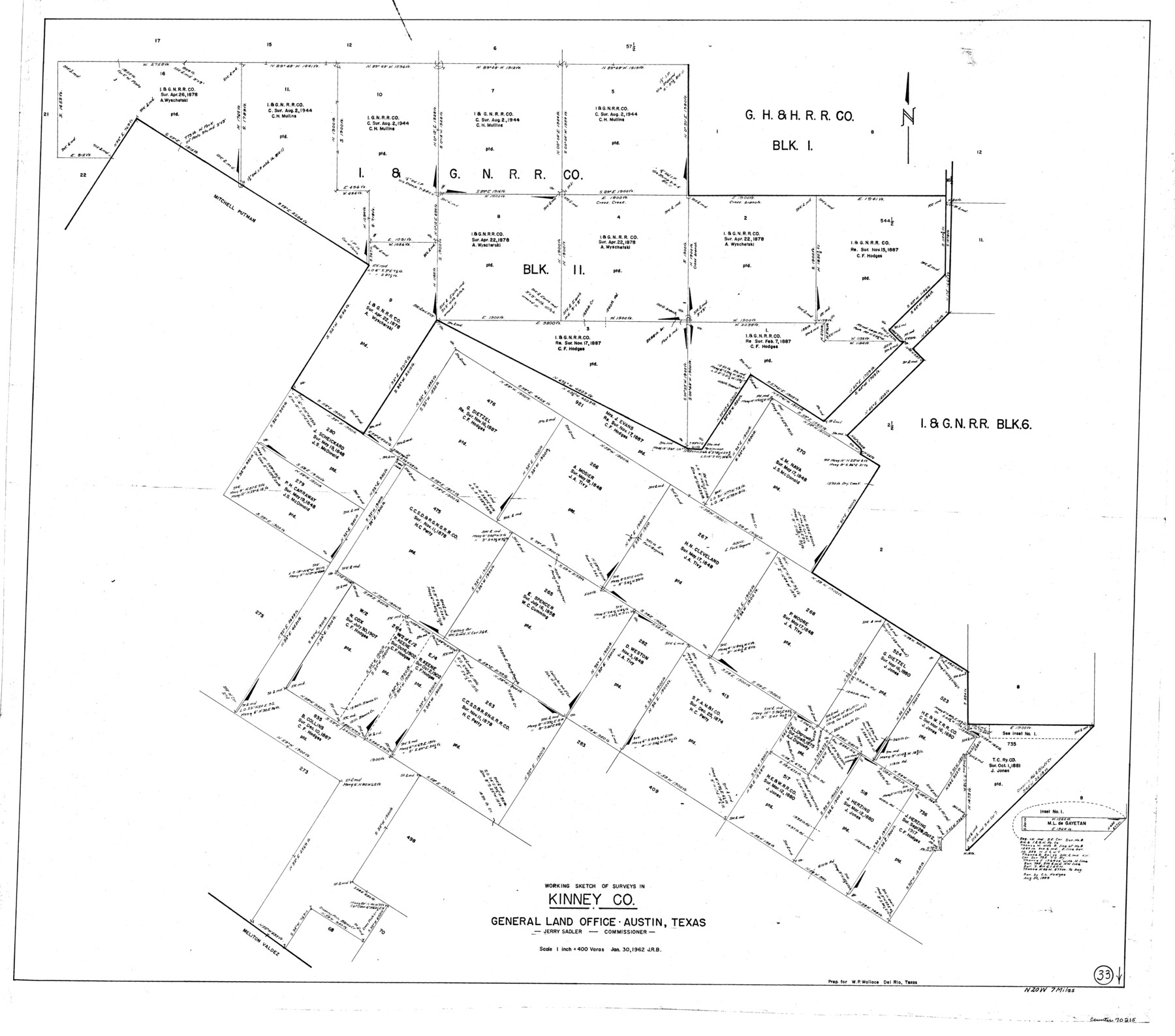 70215, Kinney County Working Sketch 33, General Map Collection