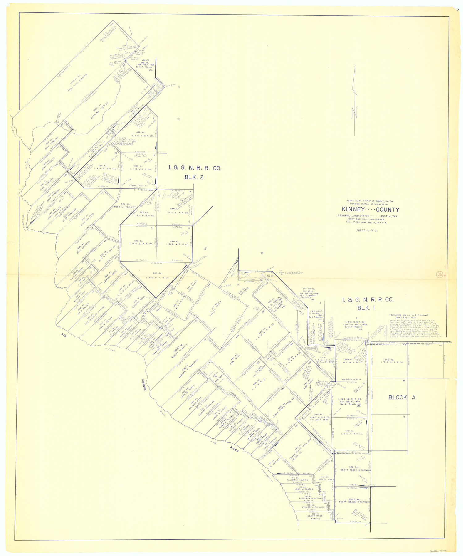 70217, Kinney County Working Sketch 35, General Map Collection