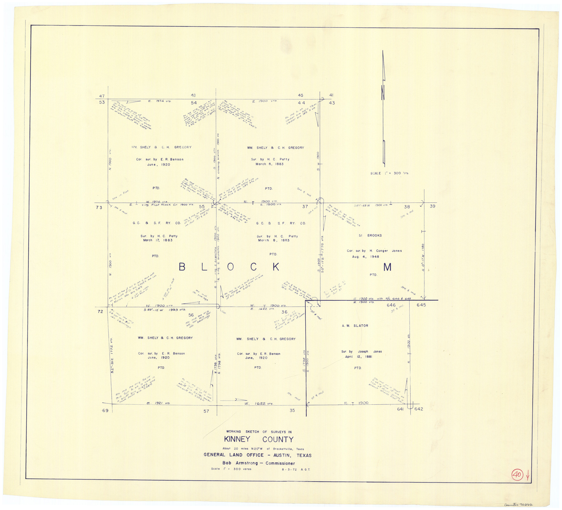 70222, Kinney County Working Sketch 40, General Map Collection