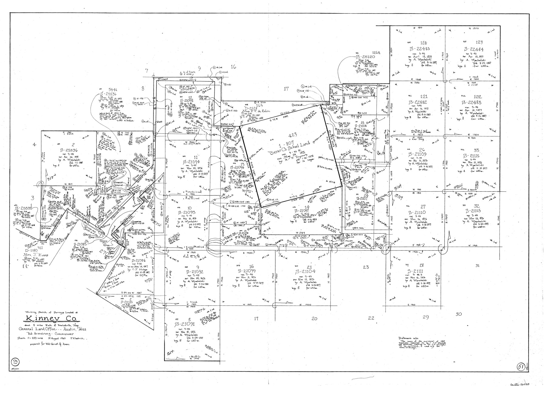 70233, Kinney County Working Sketch 51, General Map Collection