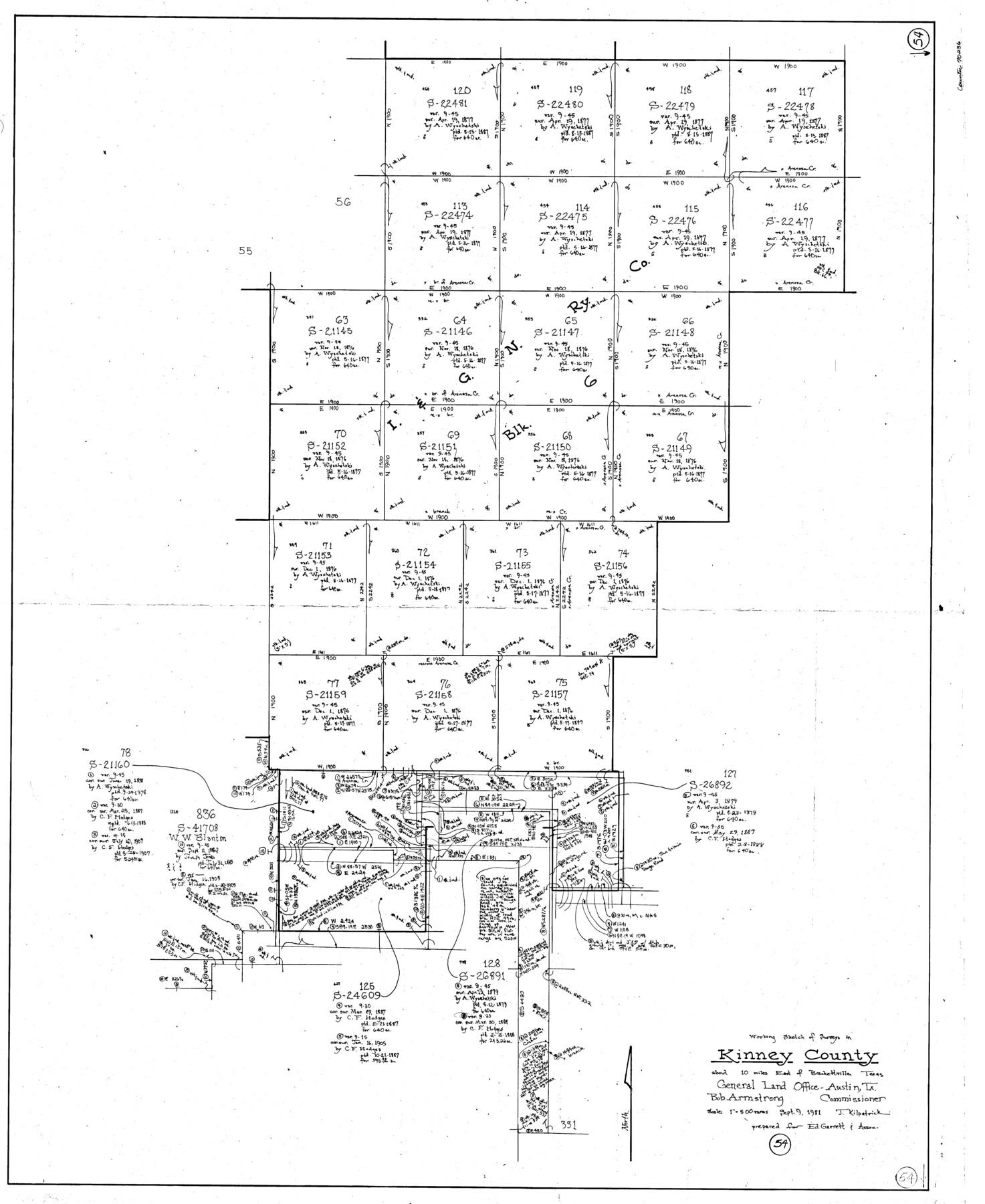 70236, Kinney County Working Sketch 54, General Map Collection