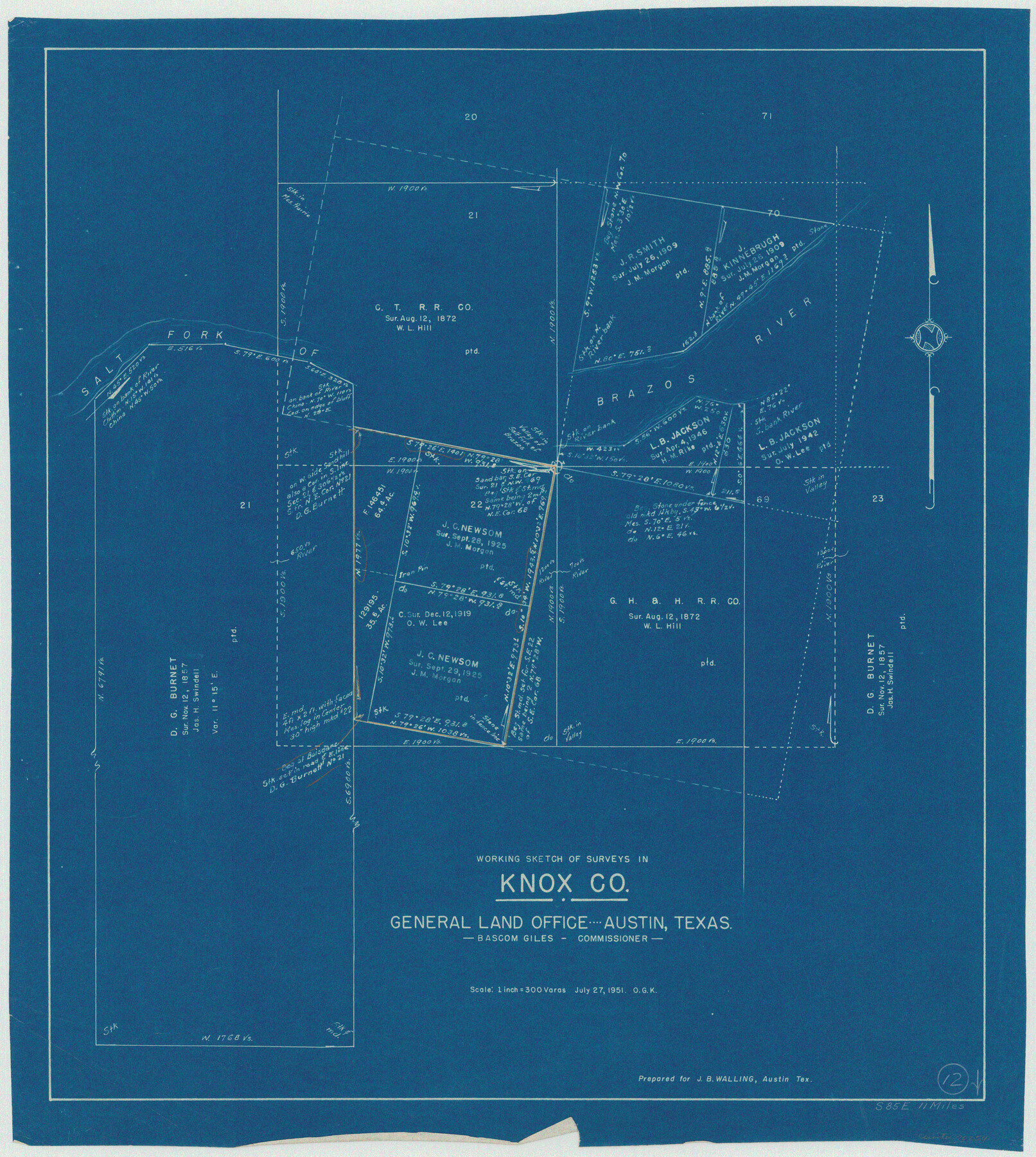 70254, Knox County Working Sketch 12, General Map Collection