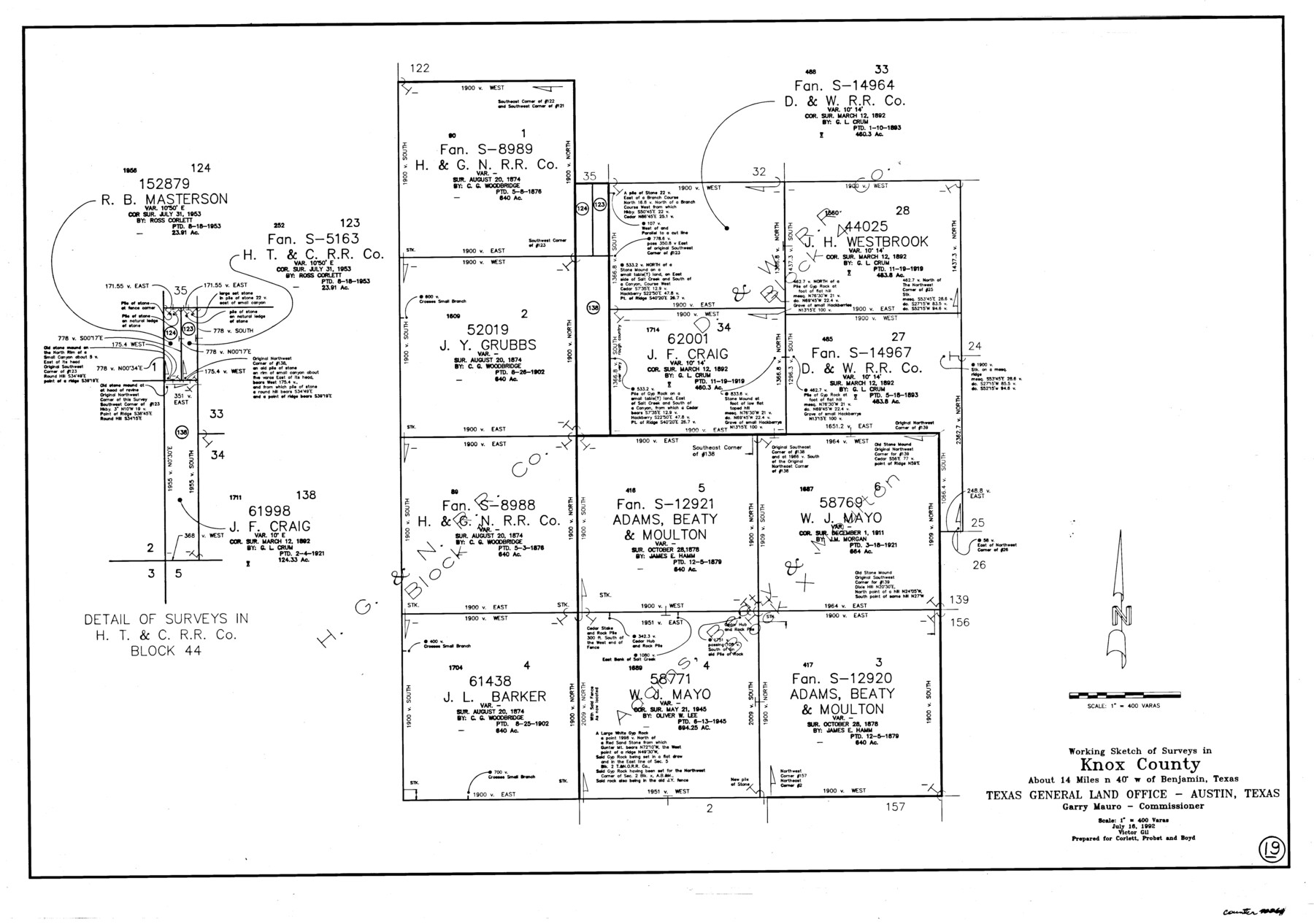 70261, Knox County Working Sketch 19, General Map Collection