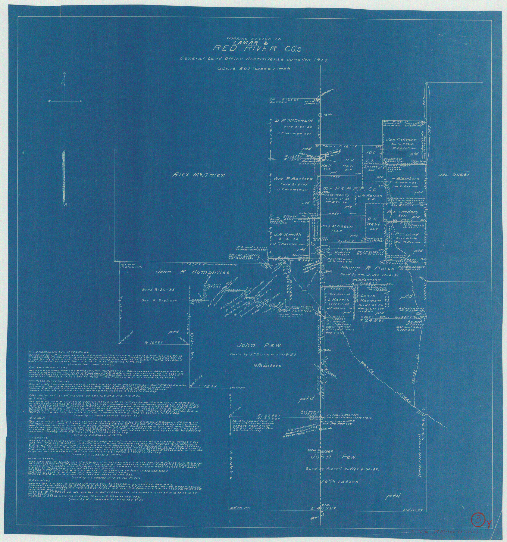 70264, Lamar County Working Sketch 3, General Map Collection