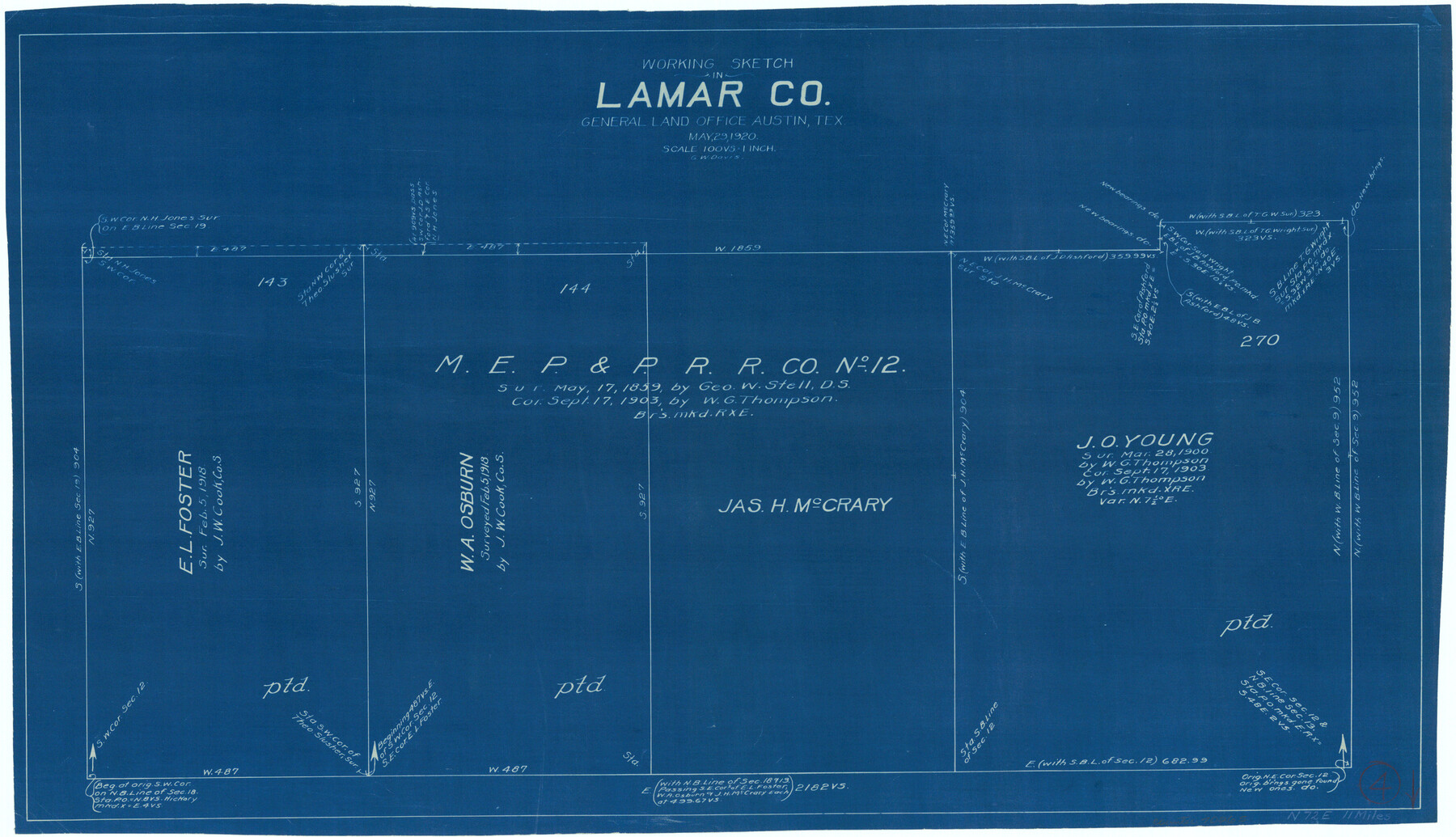 70265, Lamar County Working Sketch 4, General Map Collection