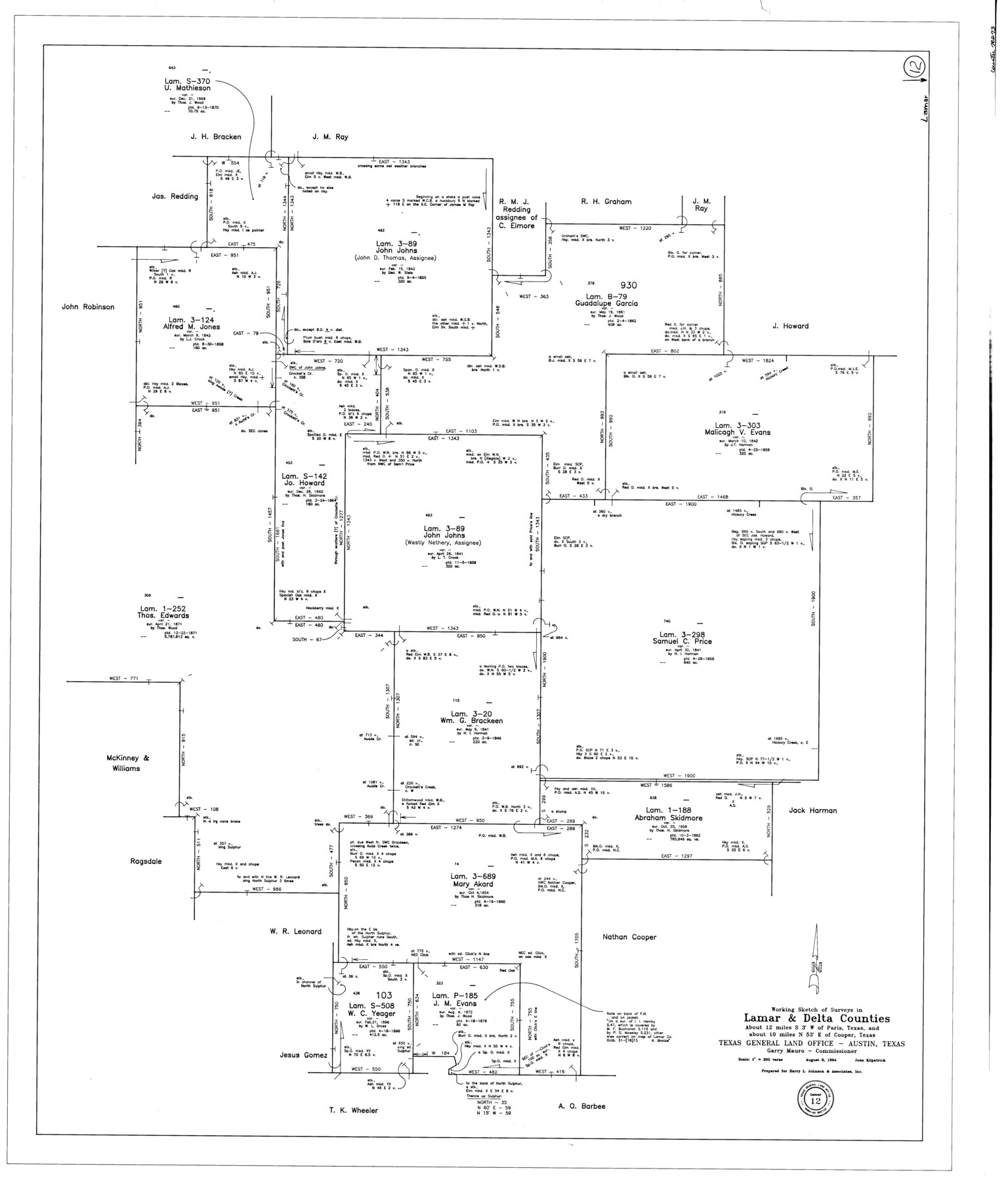 70273, Lamar County Working Sketch 12, General Map Collection