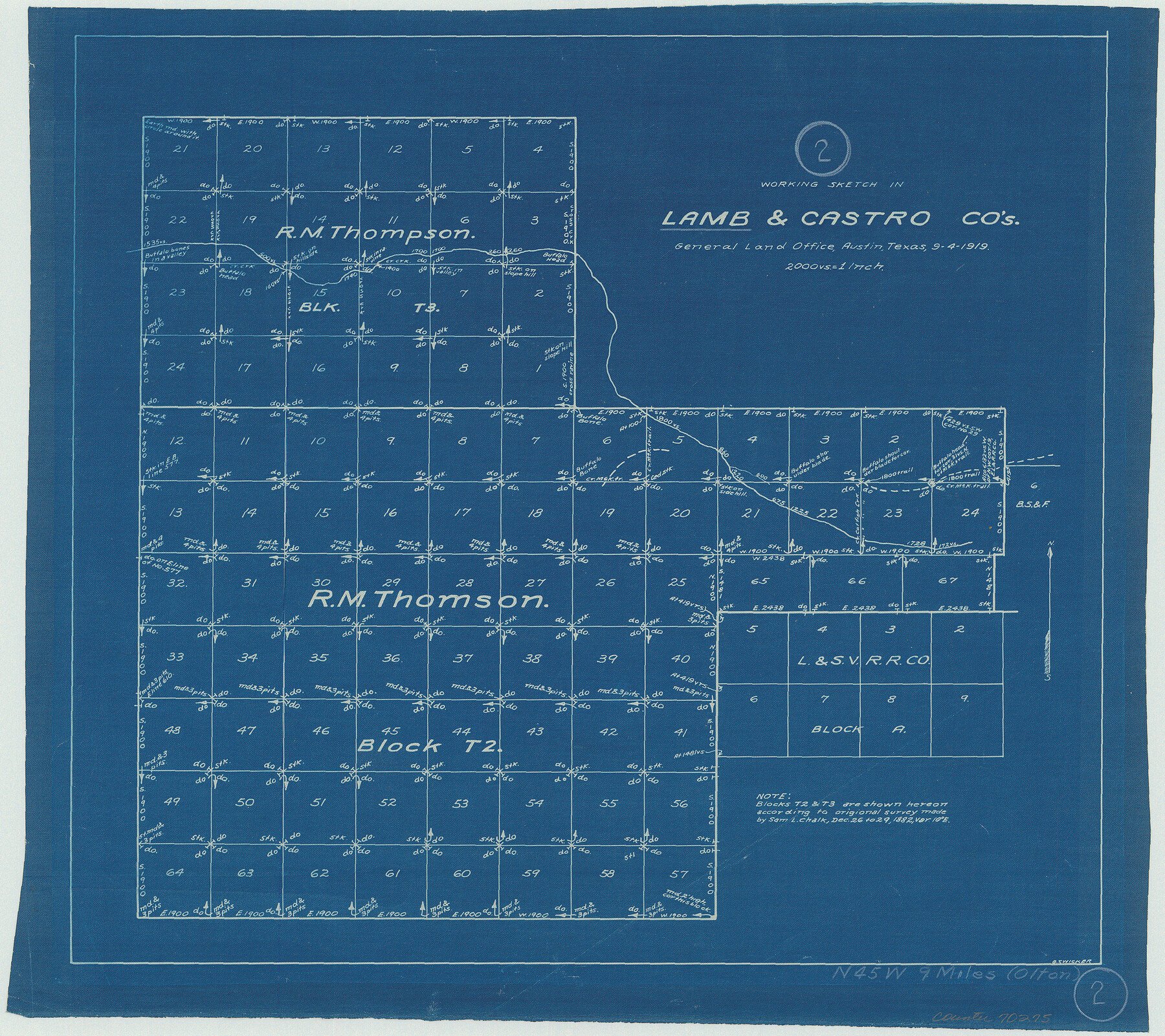 70275, Lamb County Working Sketch 2, General Map Collection