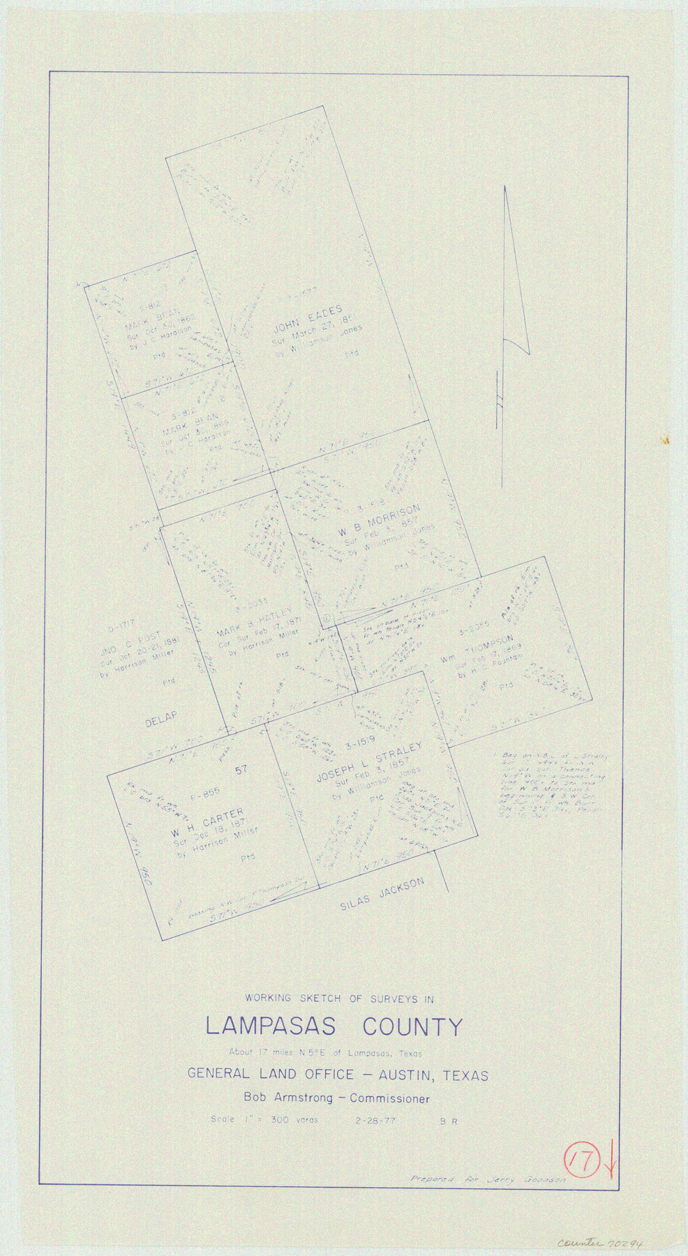 70294, Lampasas County Working Sketch 17, General Map Collection