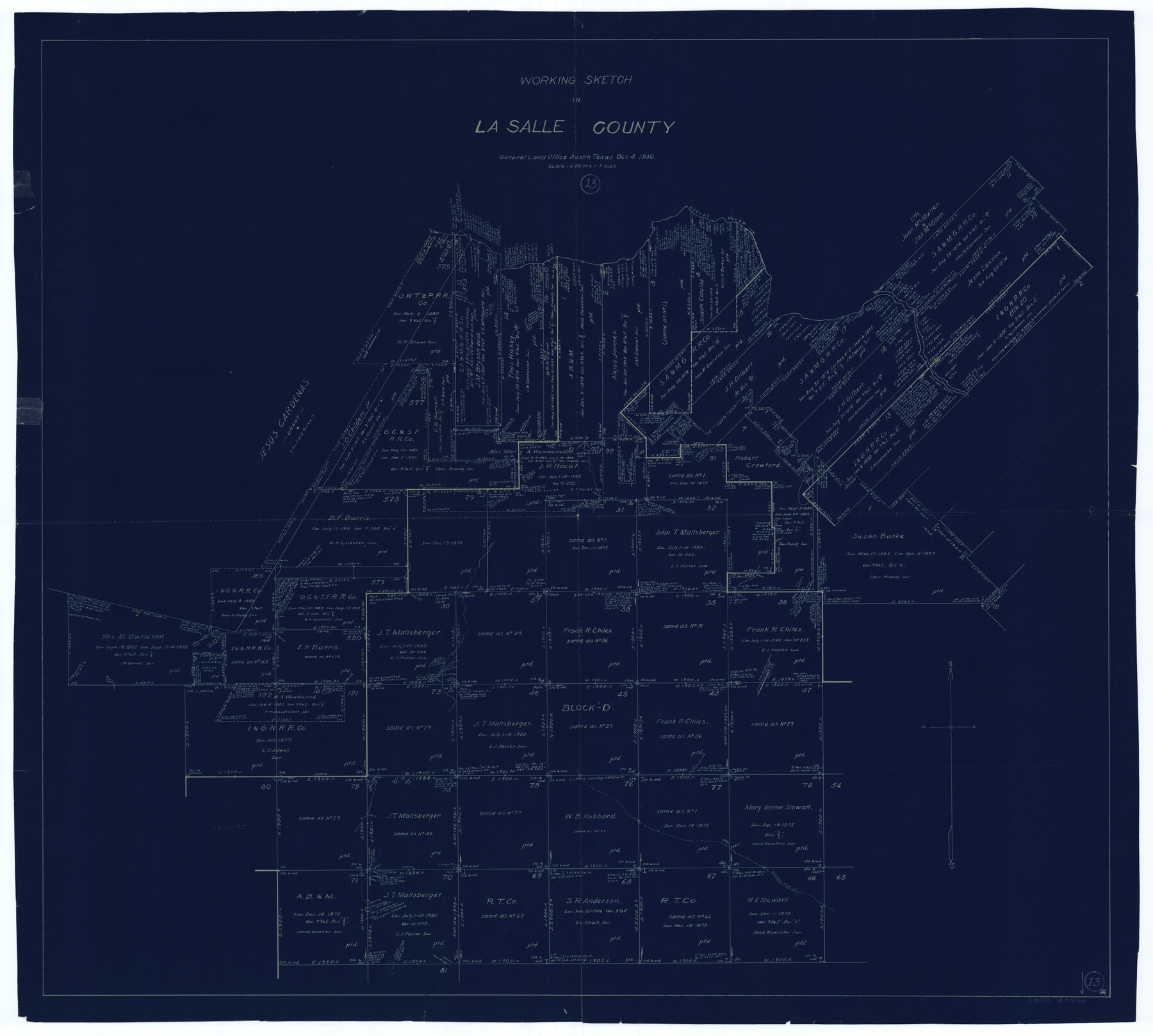 70314, La Salle County Working Sketch 13, General Map Collection