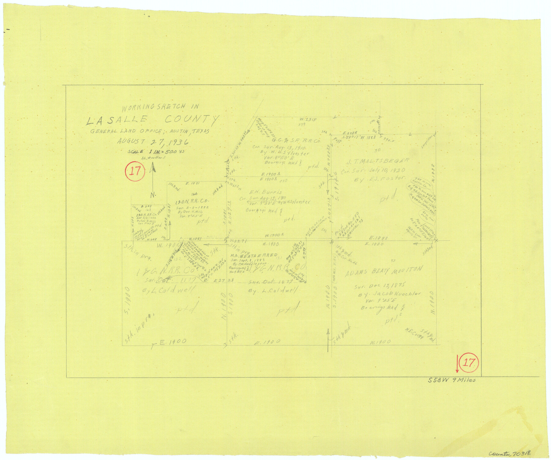 70318, La Salle County Working Sketch 17, General Map Collection