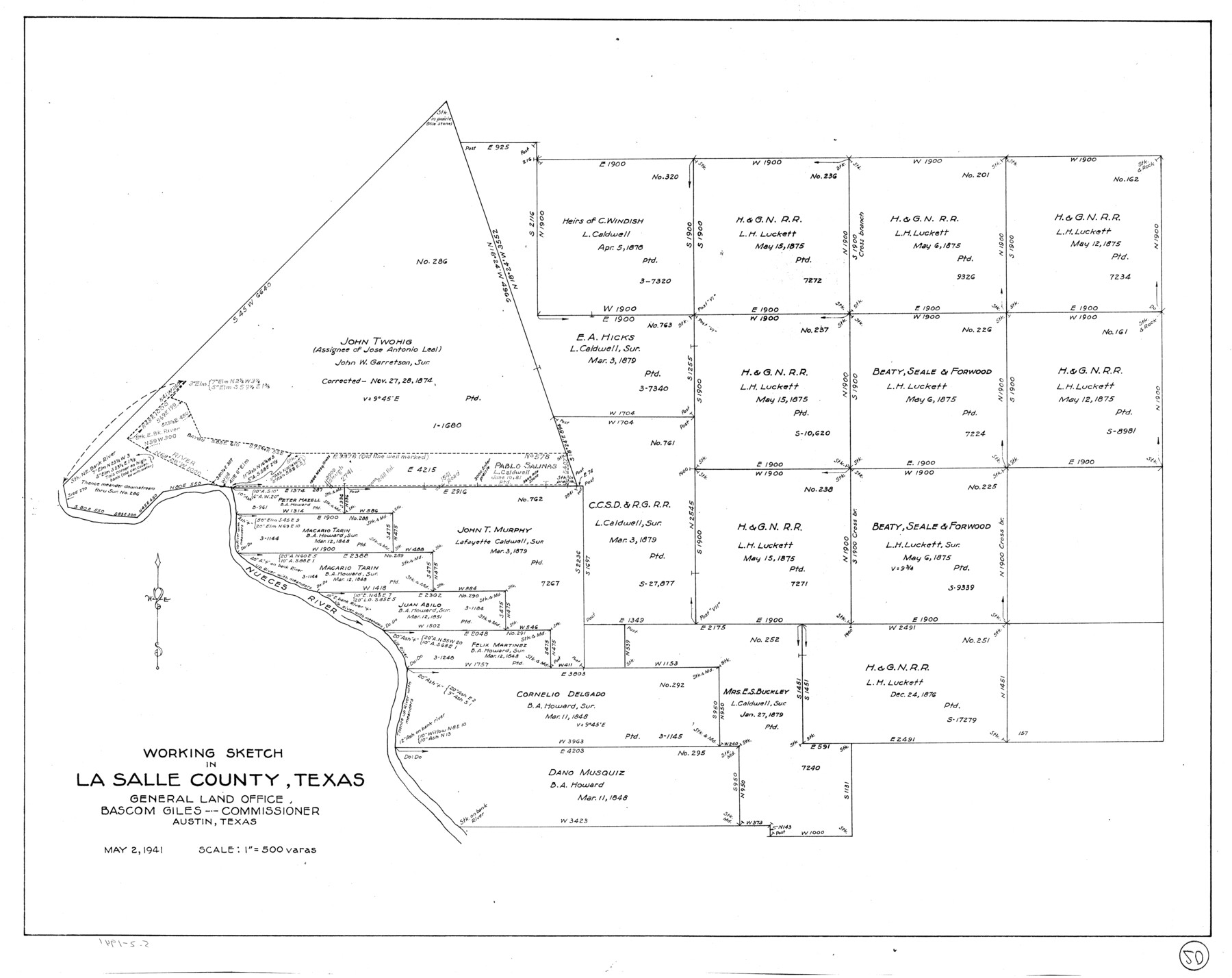 70321, La Salle County Working Sketch 20, General Map Collection