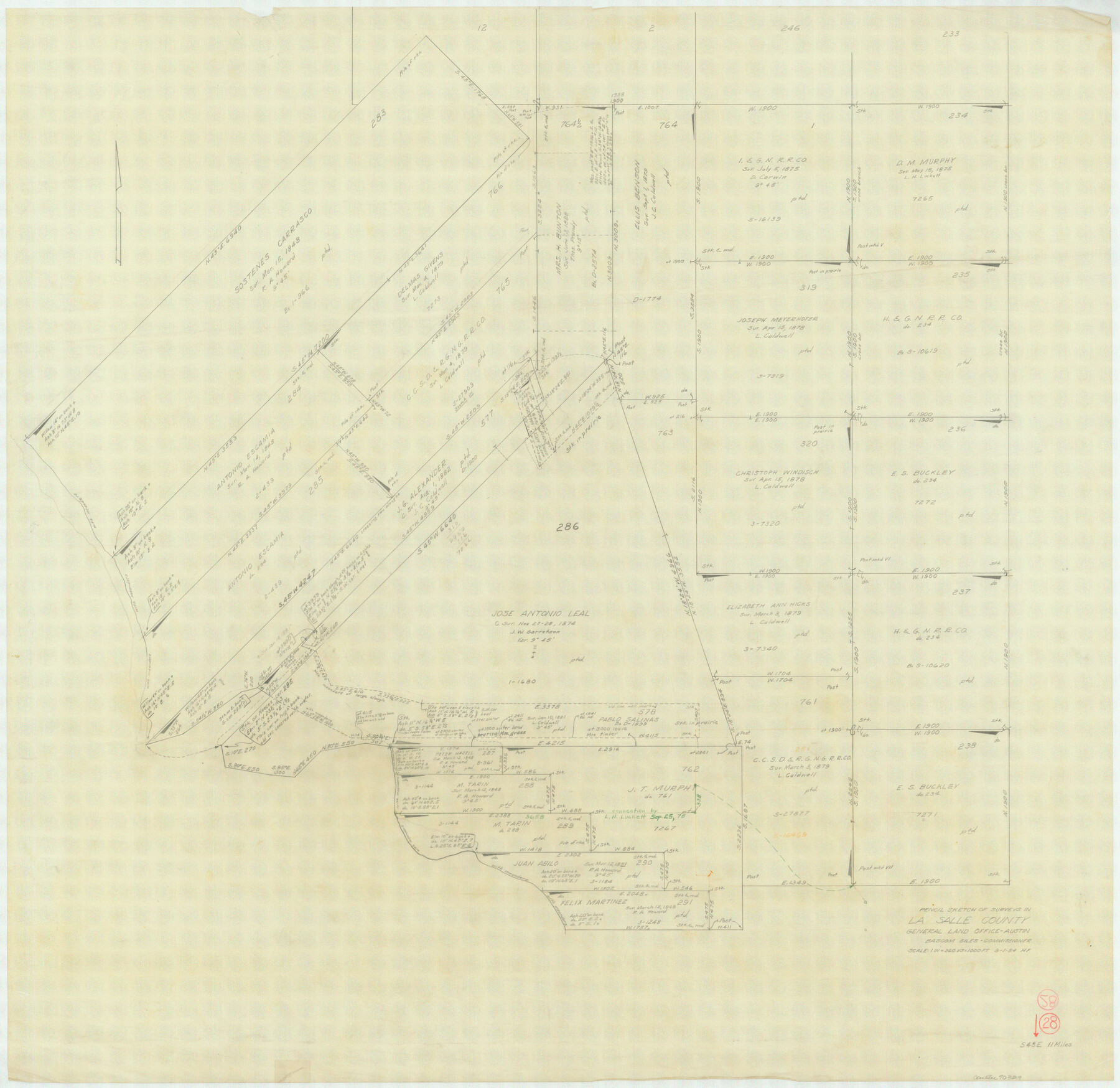 70329, La Salle County Working Sketch 28, General Map Collection
