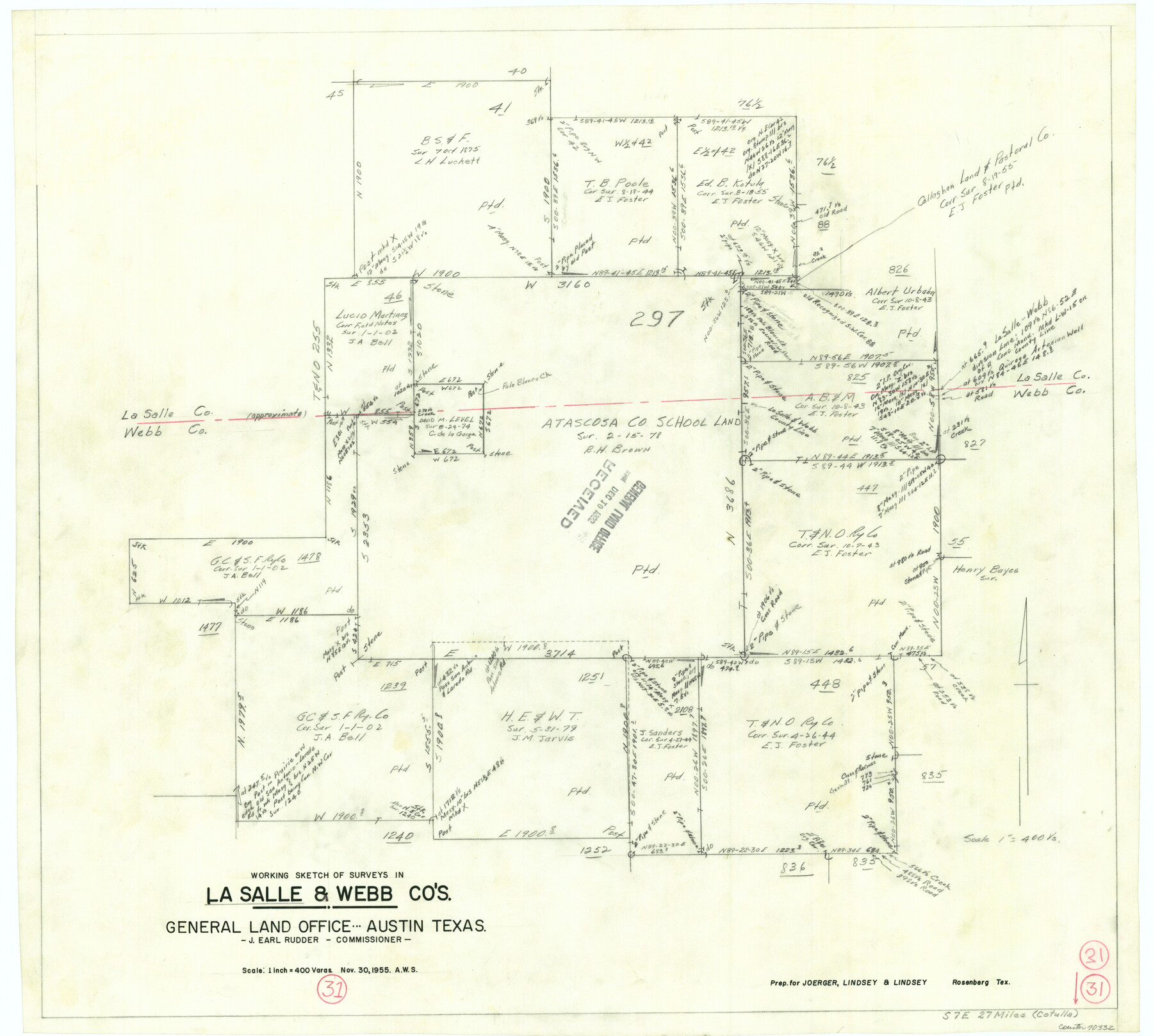 70332, La Salle County Working Sketch 31, General Map Collection