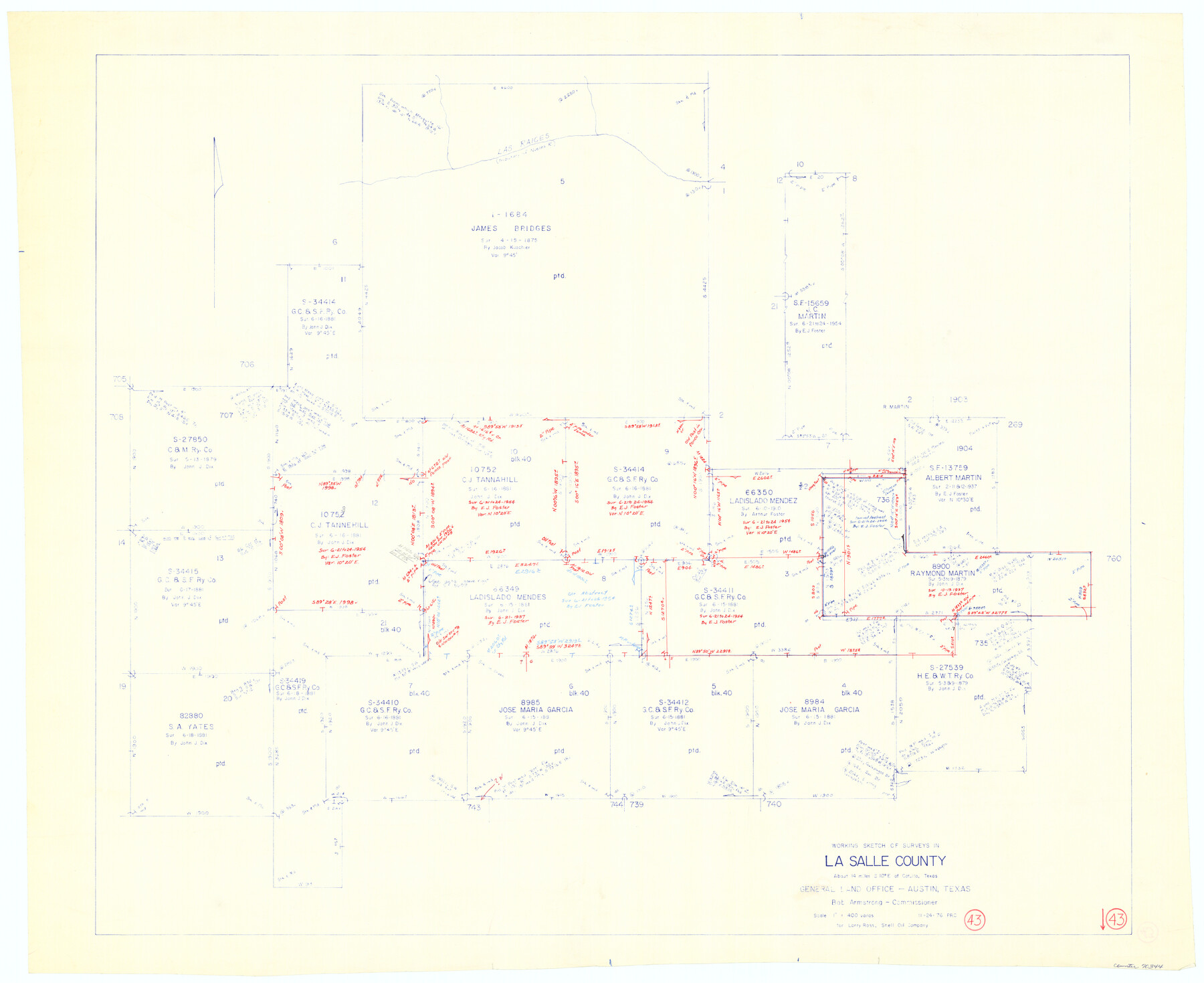 70344, La Salle County Working Sketch 43, General Map Collection