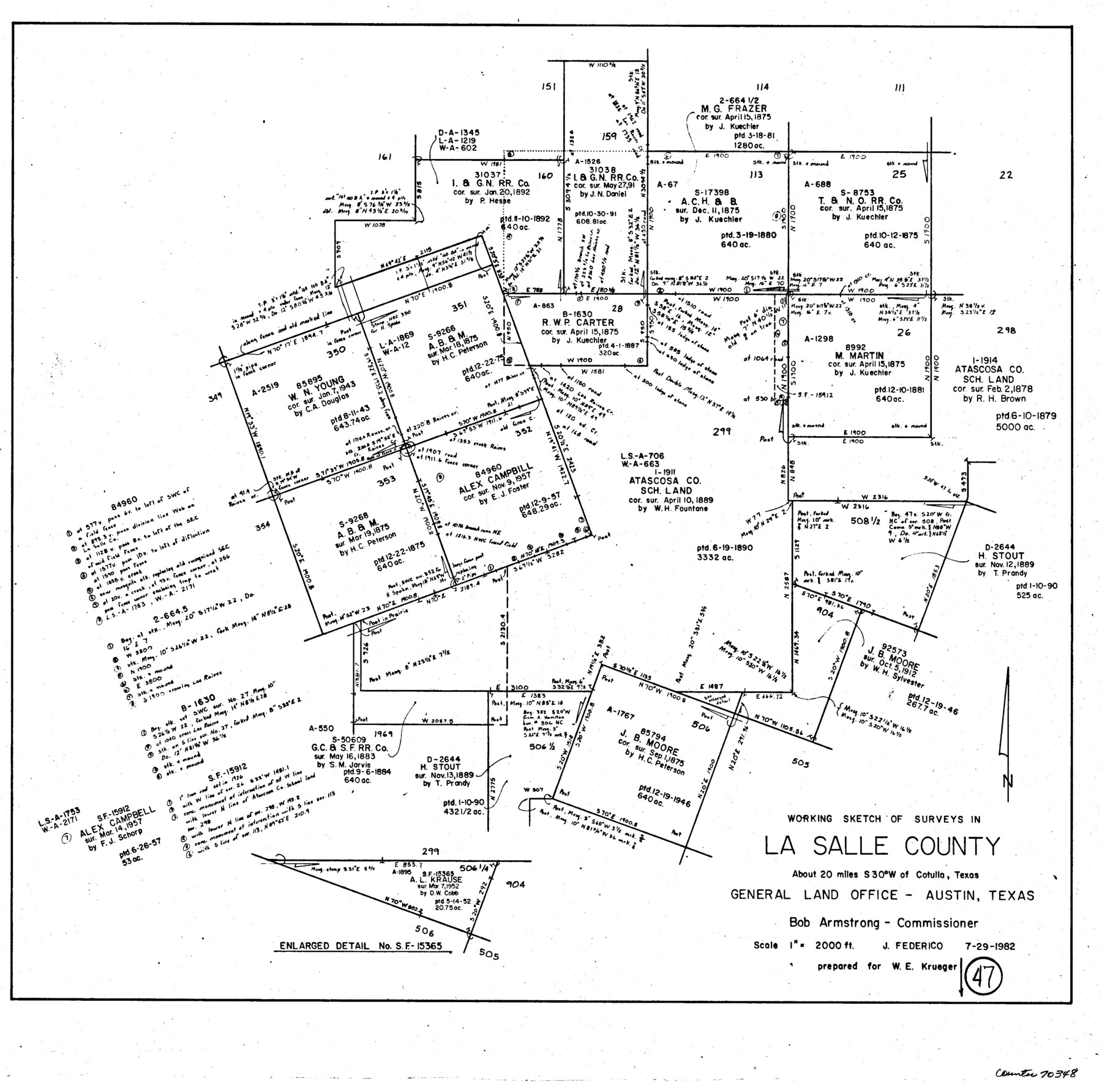 70348, La Salle County Working Sketch 47, General Map Collection