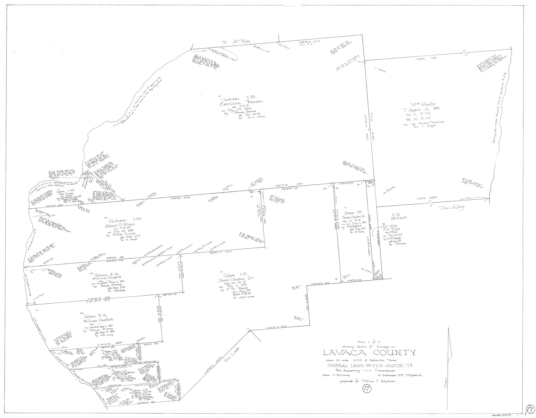 70370, Lavaca County Working Sketch 17, General Map Collection