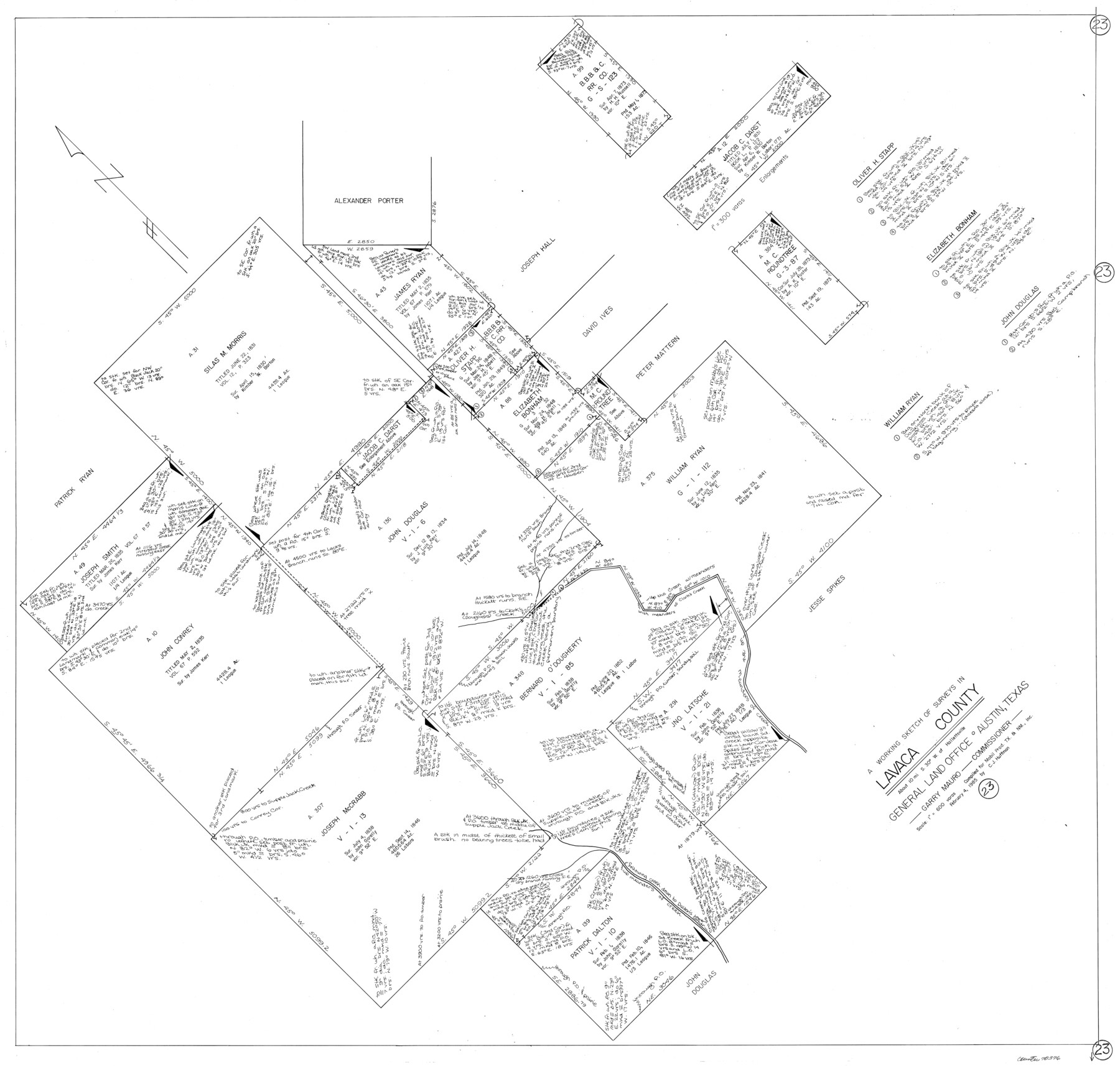 70376, Lavaca County Working Sketch 23, General Map Collection