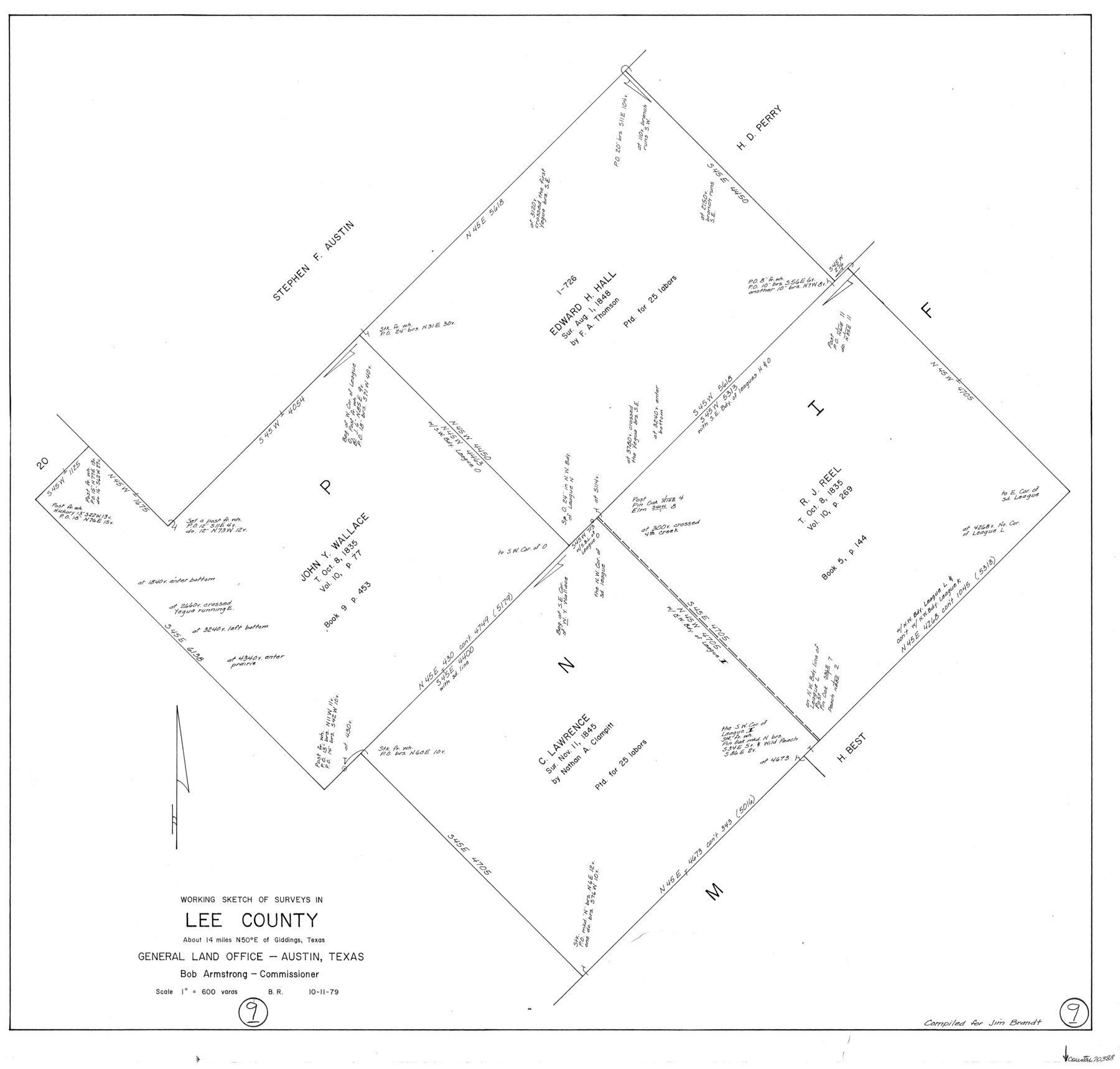 70388, Lee County Working Sketch 9, General Map Collection