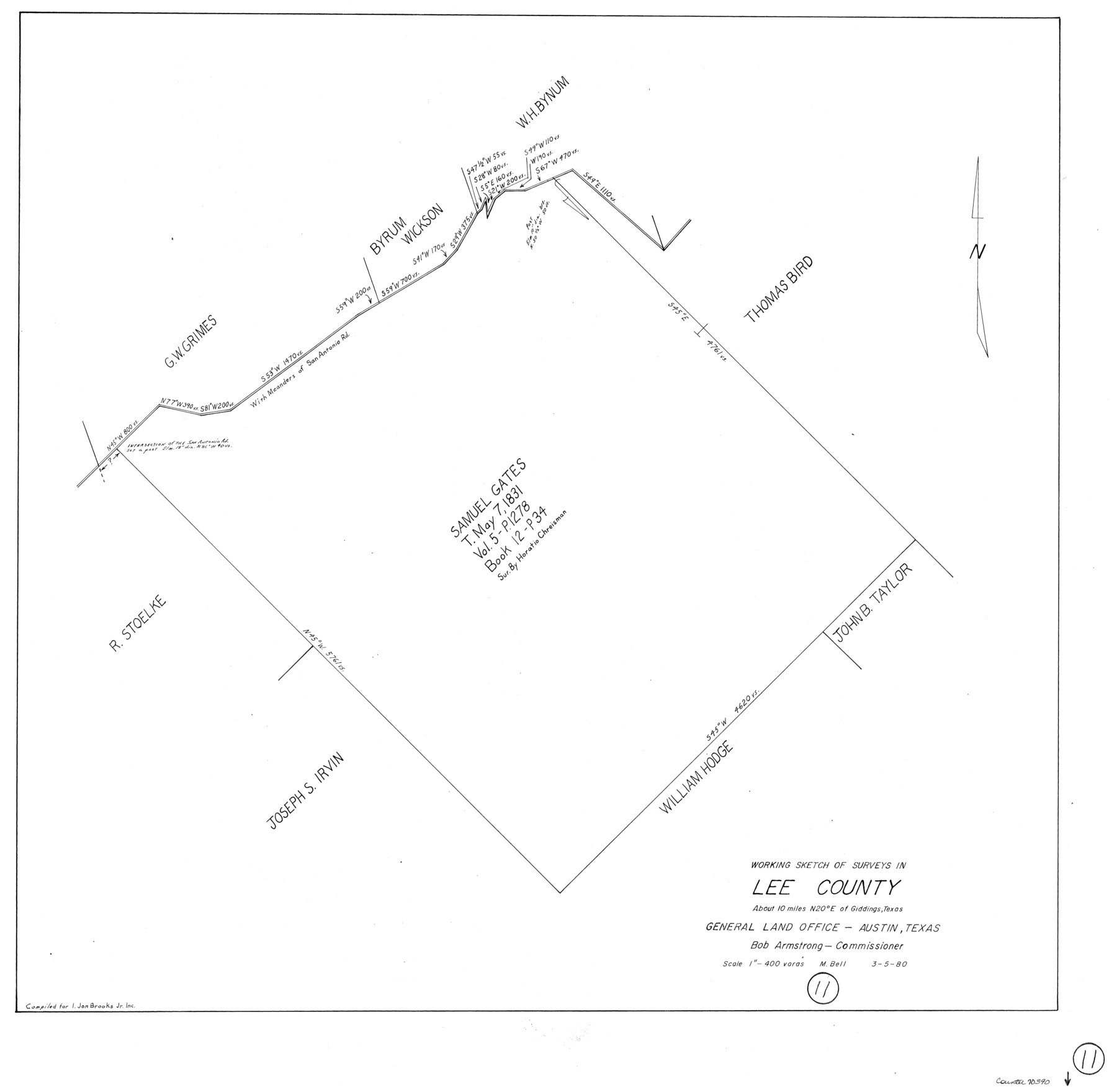 70390, Lee County Working Sketch 11, General Map Collection