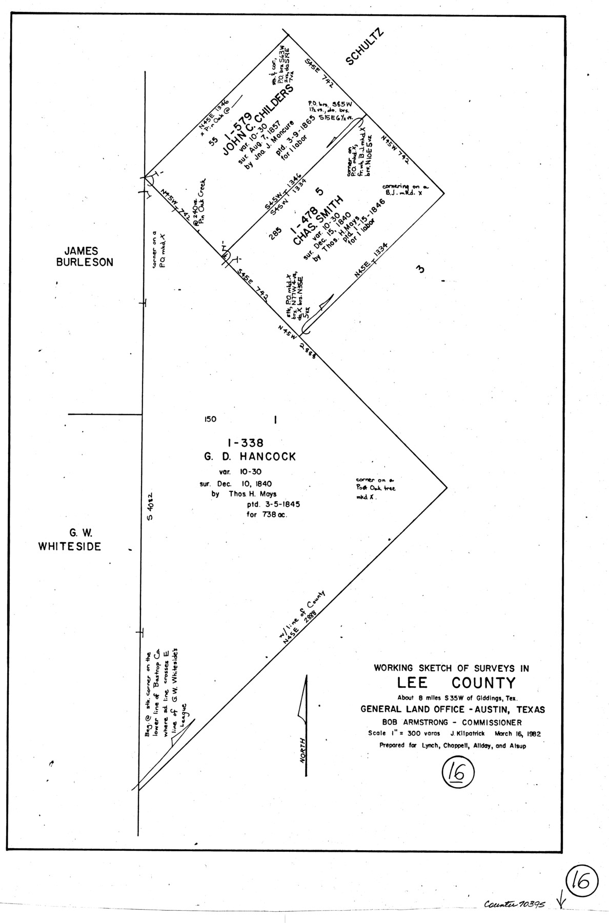 70395, Lee County Working Sketch 16, General Map Collection