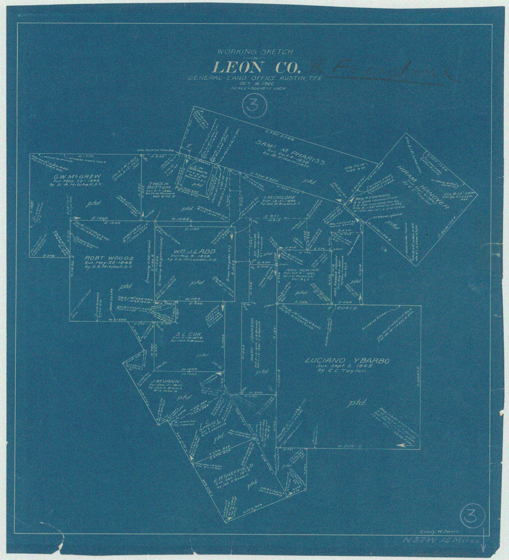 70402, Leon County Working Sketch 3, General Map Collection