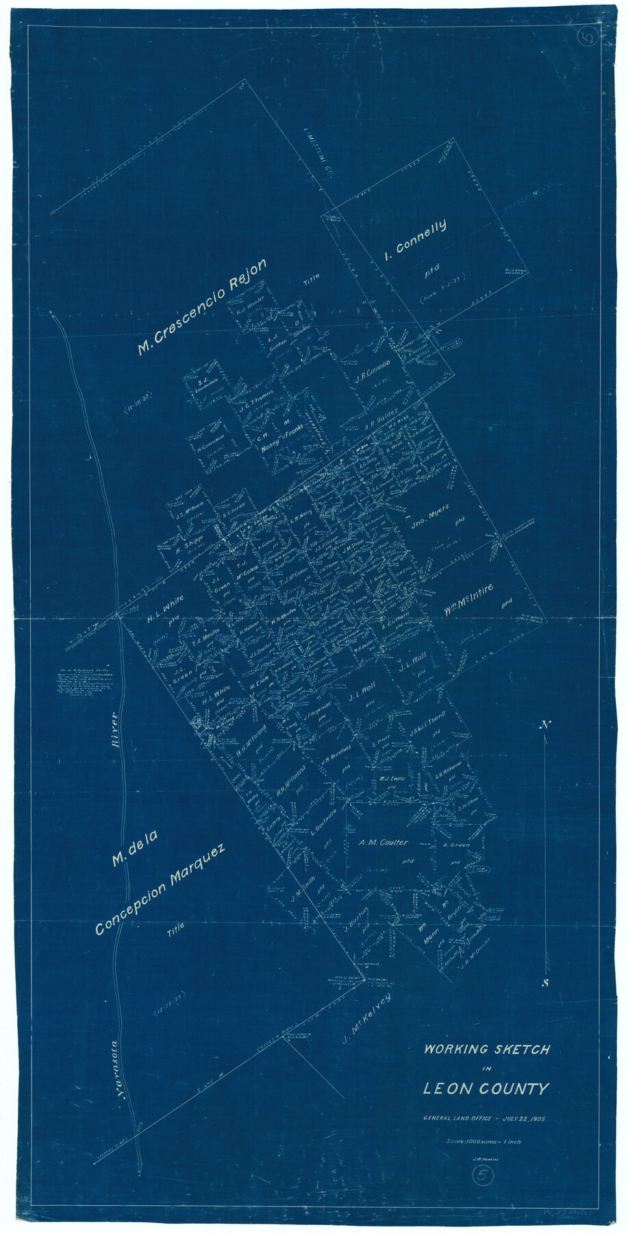 70404, Leon County Working Sketch 5, General Map Collection