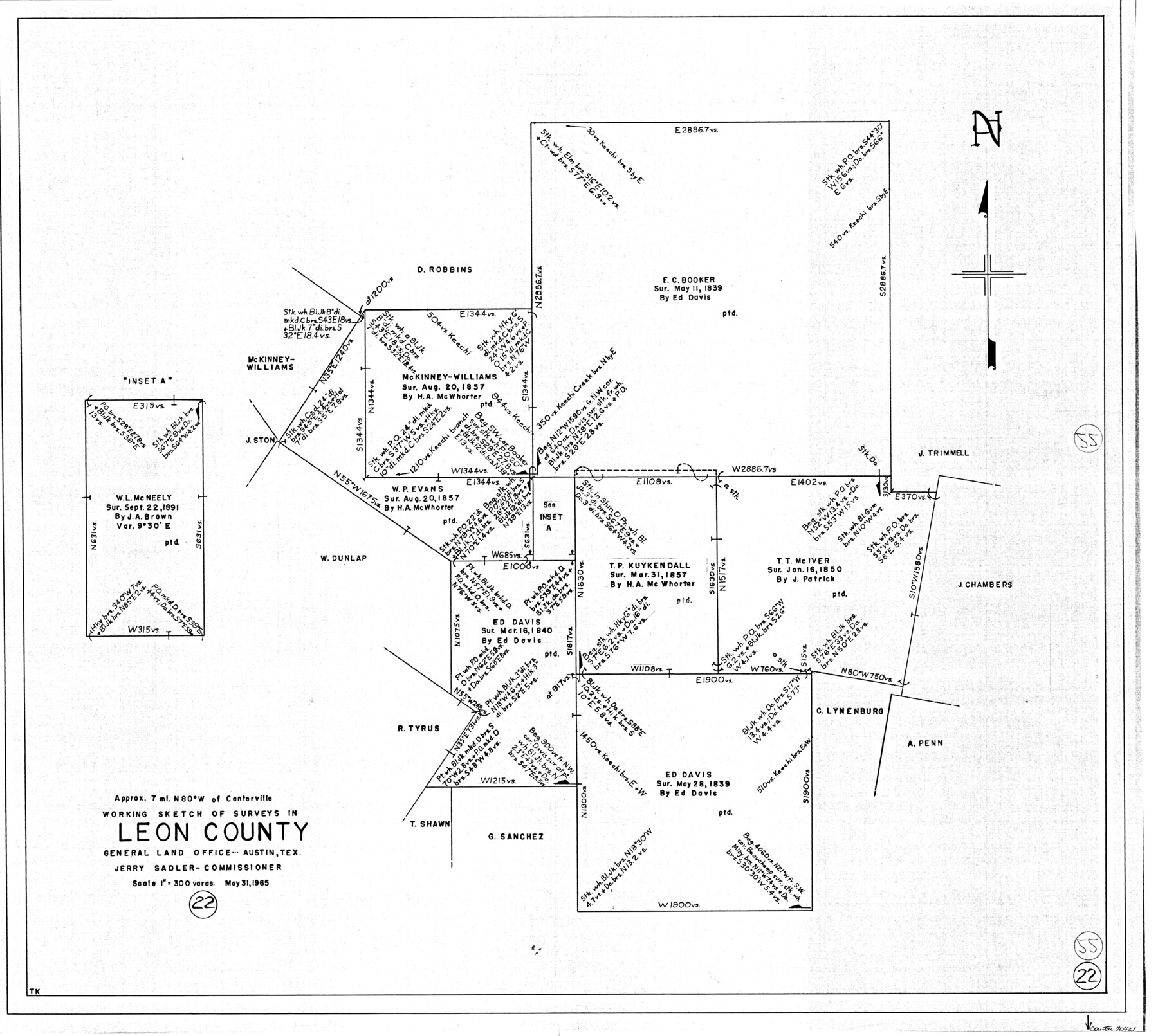 70421, Leon County Working Sketch 22, General Map Collection