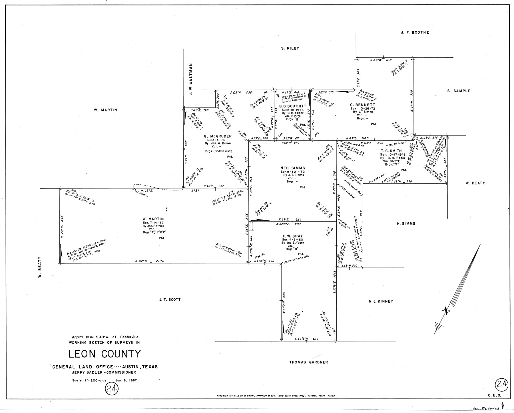 70423, Leon County Working Sketch 24, General Map Collection