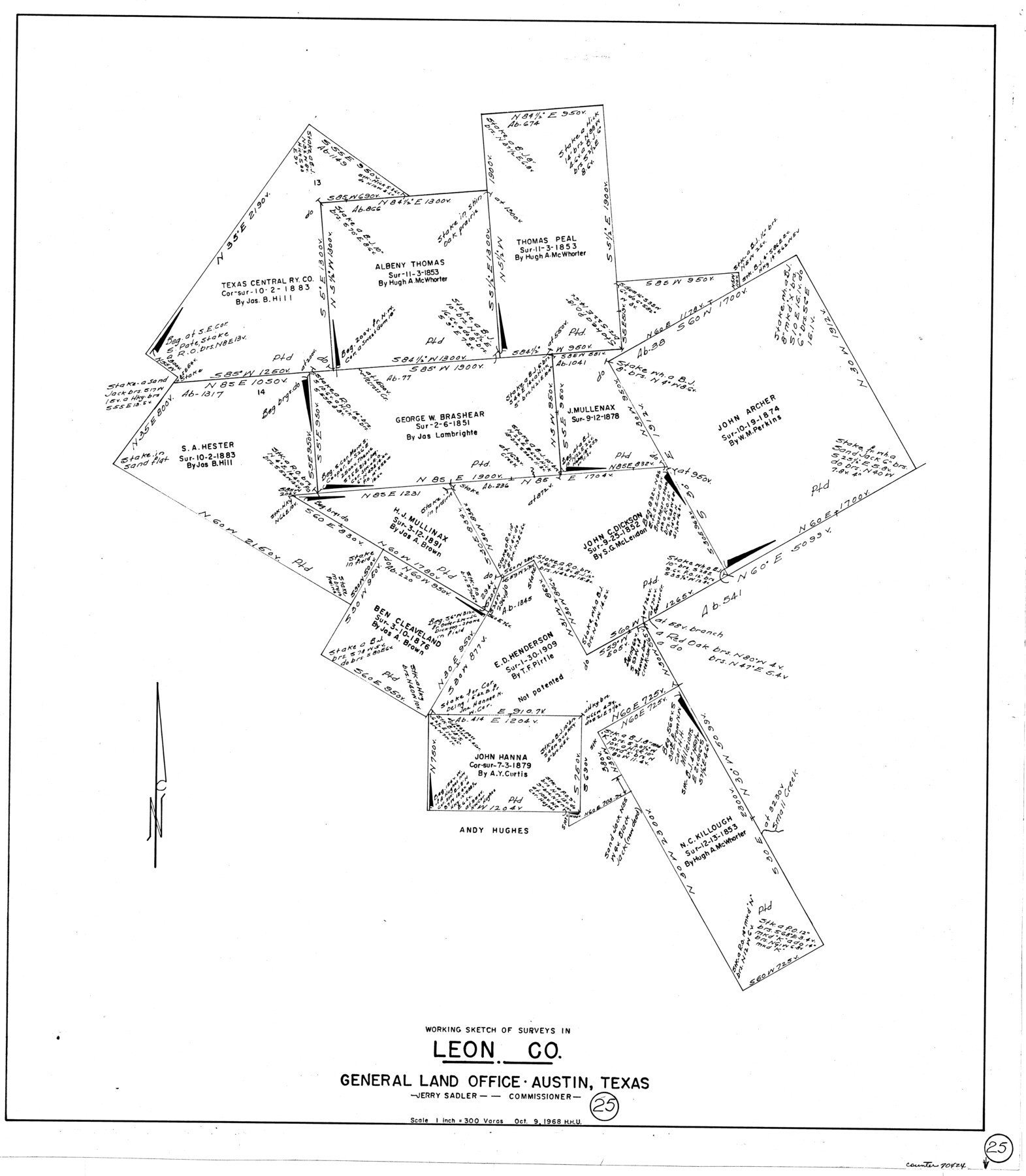 70424, Leon County Working Sketch 25, General Map Collection