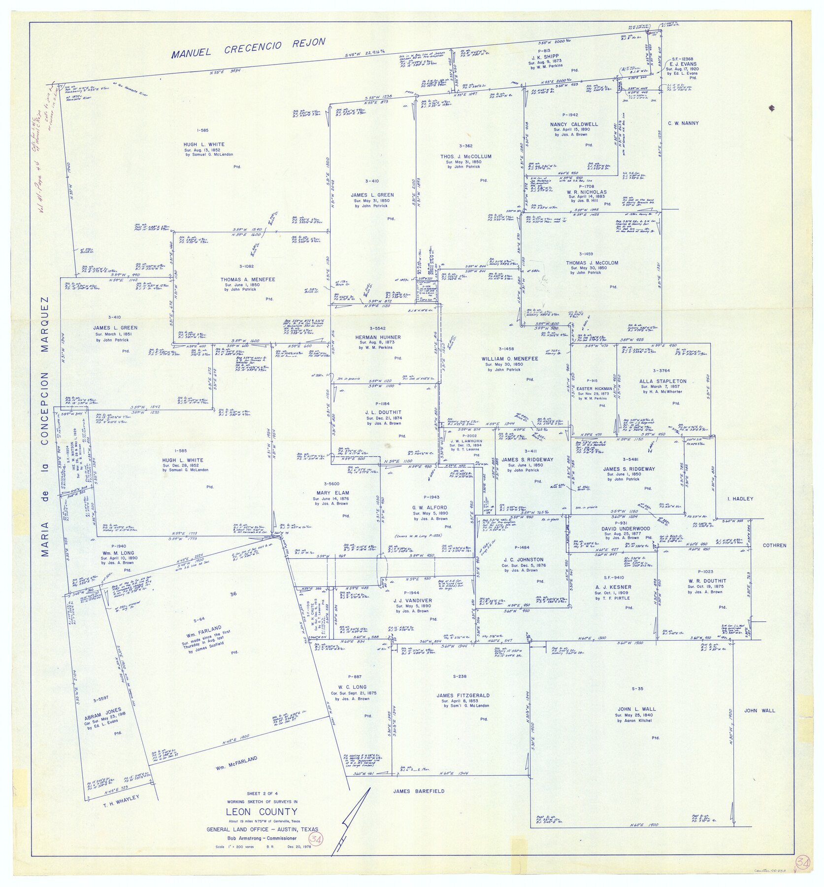70433, Leon County Working Sketch 34, General Map Collection