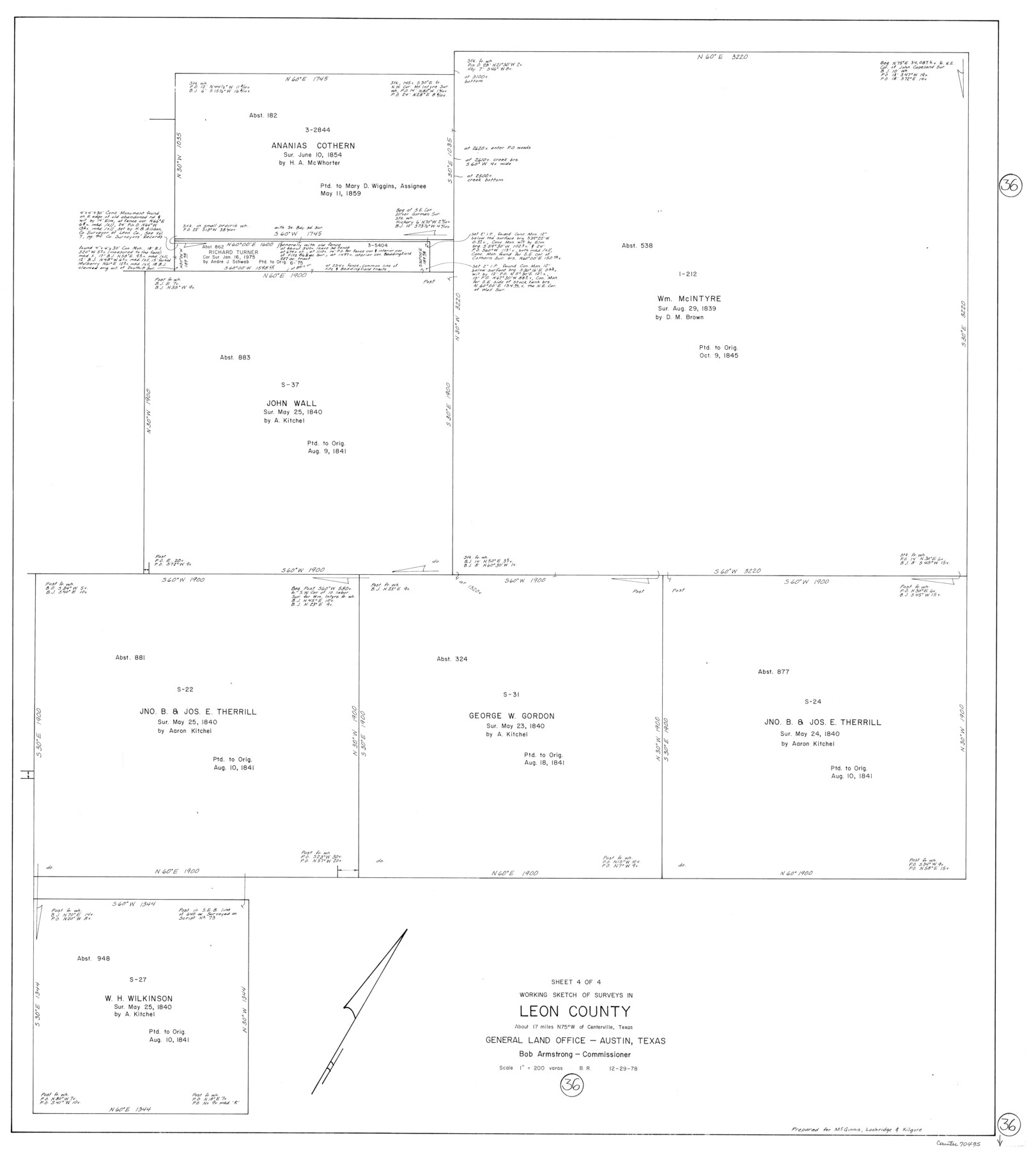 70435, Leon County Working Sketch 36, General Map Collection