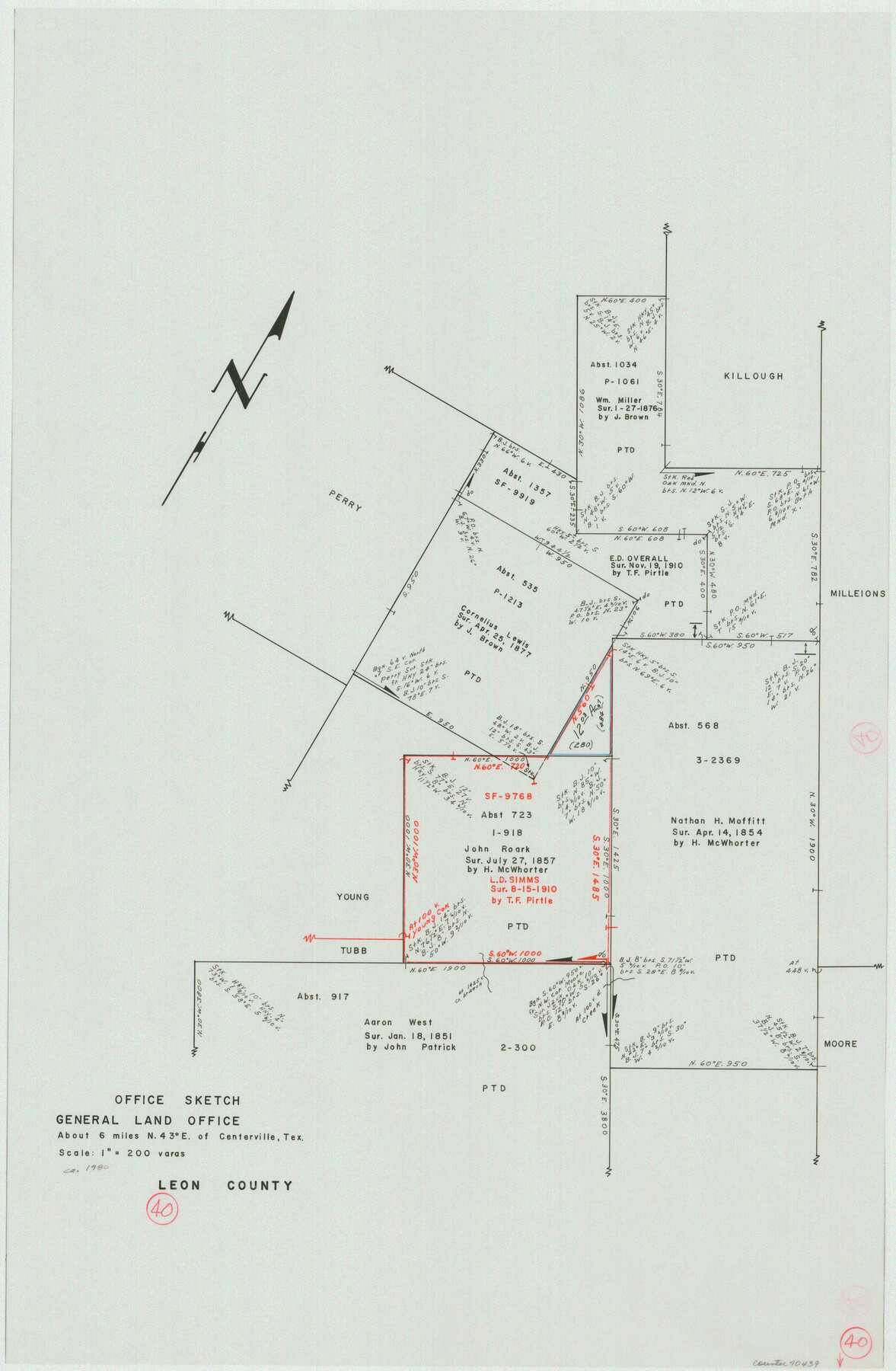 70439, Leon County Working Sketch 40, General Map Collection