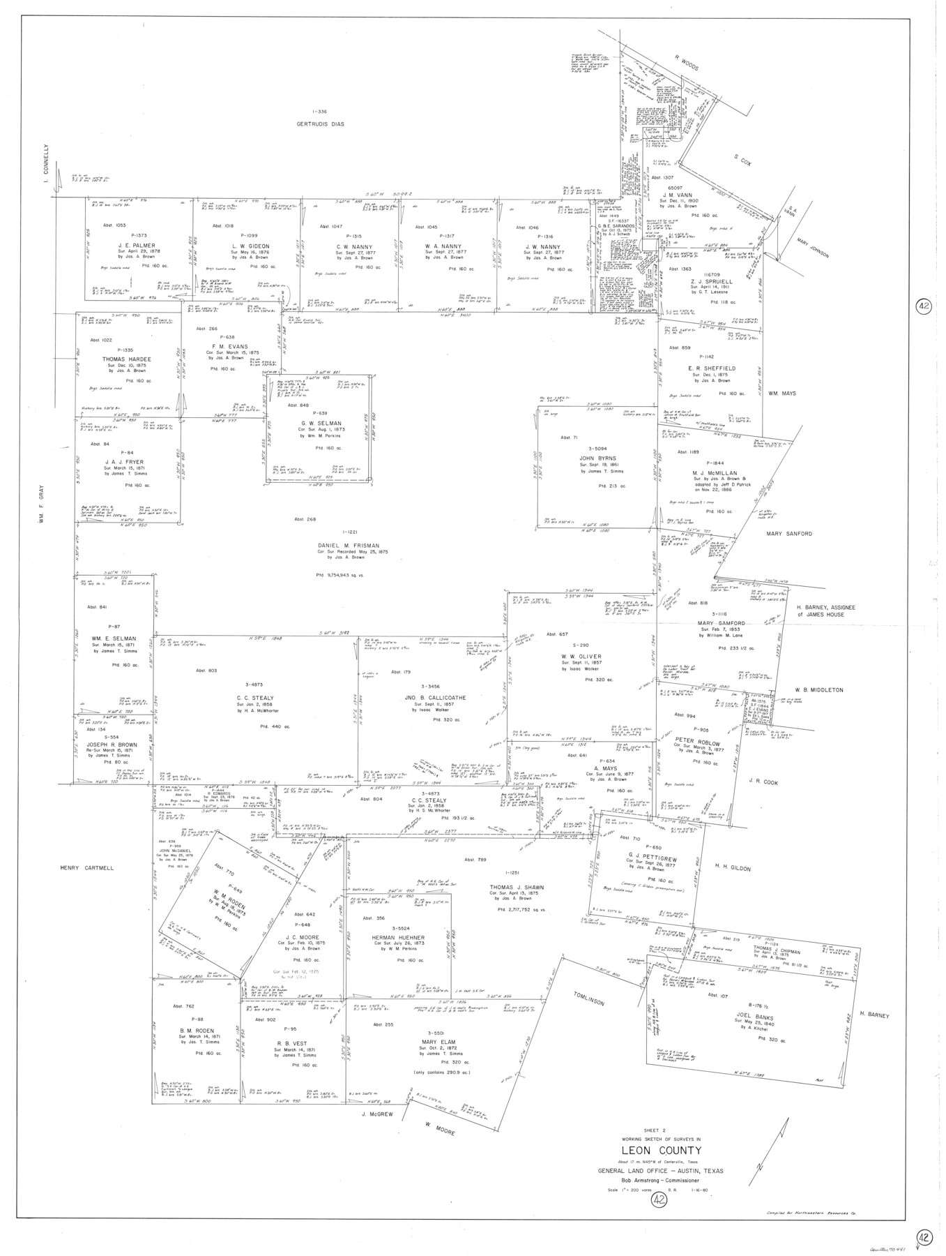 70441, Leon County Working Sketch 42, General Map Collection