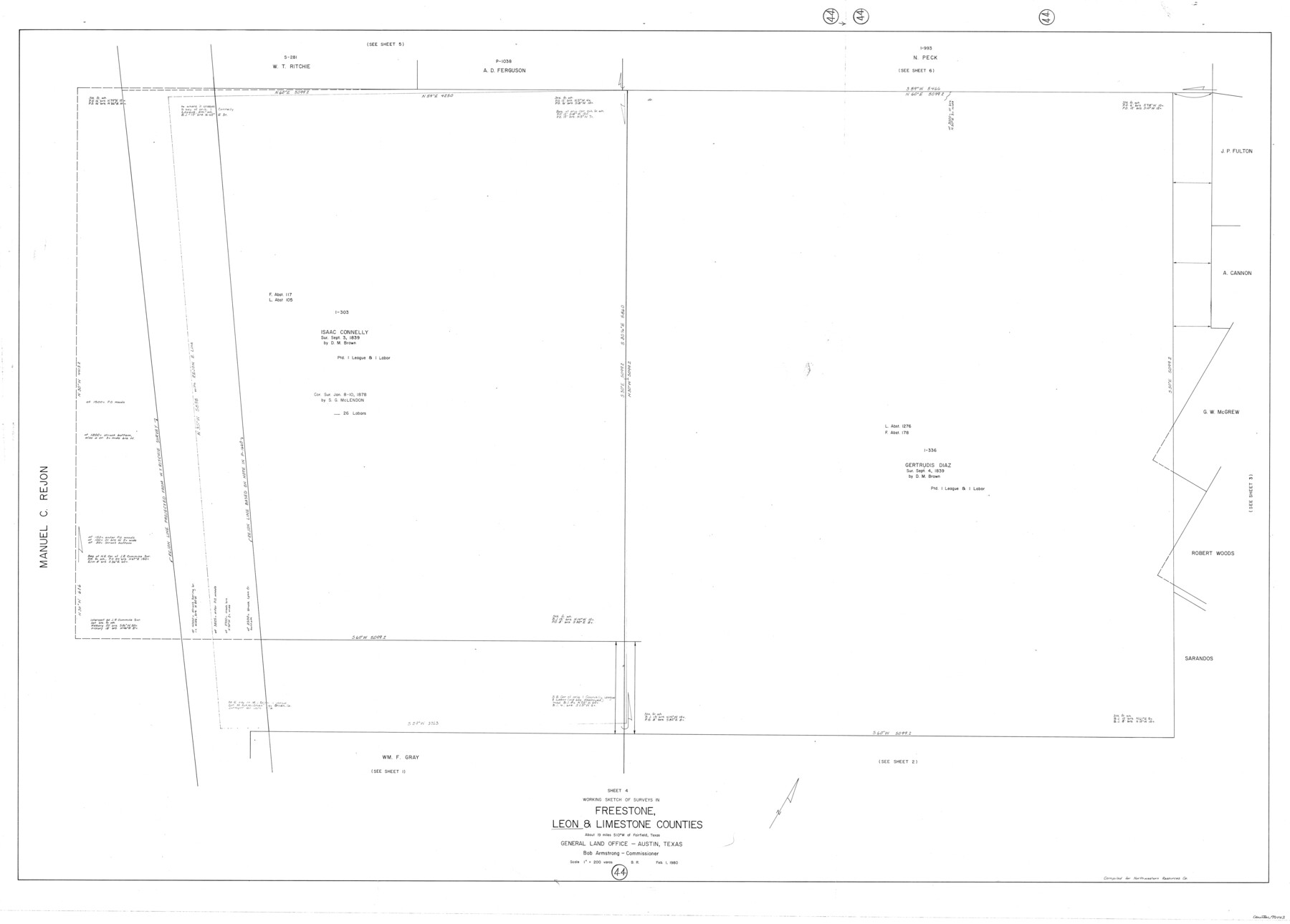 70443, Leon County Working Sketch 44, General Map Collection