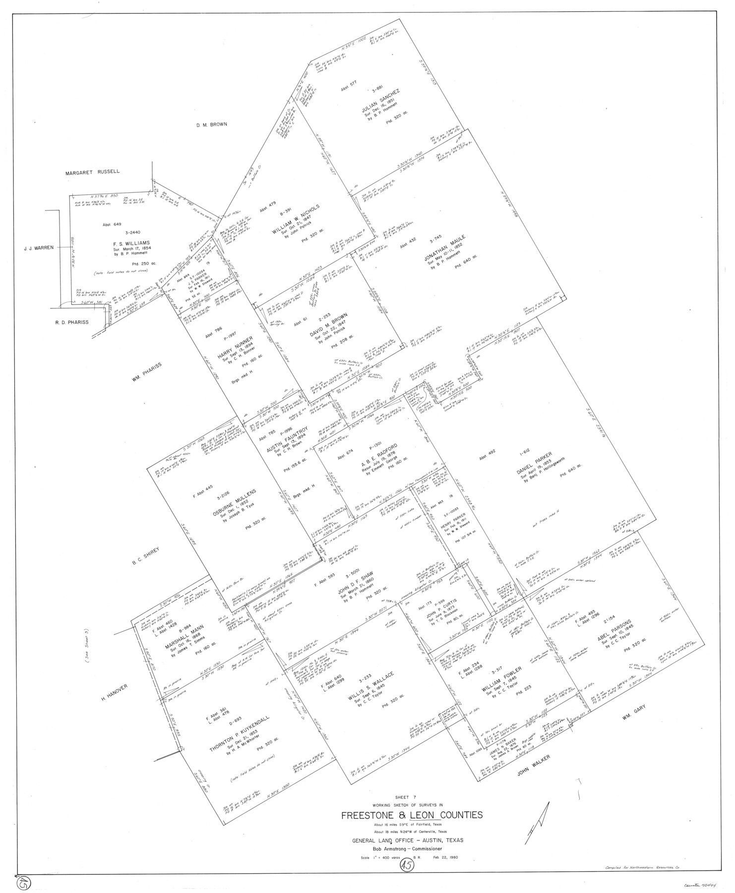 70444, Leon County Working Sketch 45, General Map Collection