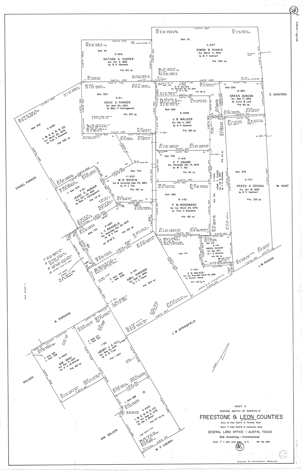 70445, Leon County Working Sketch 46, General Map Collection