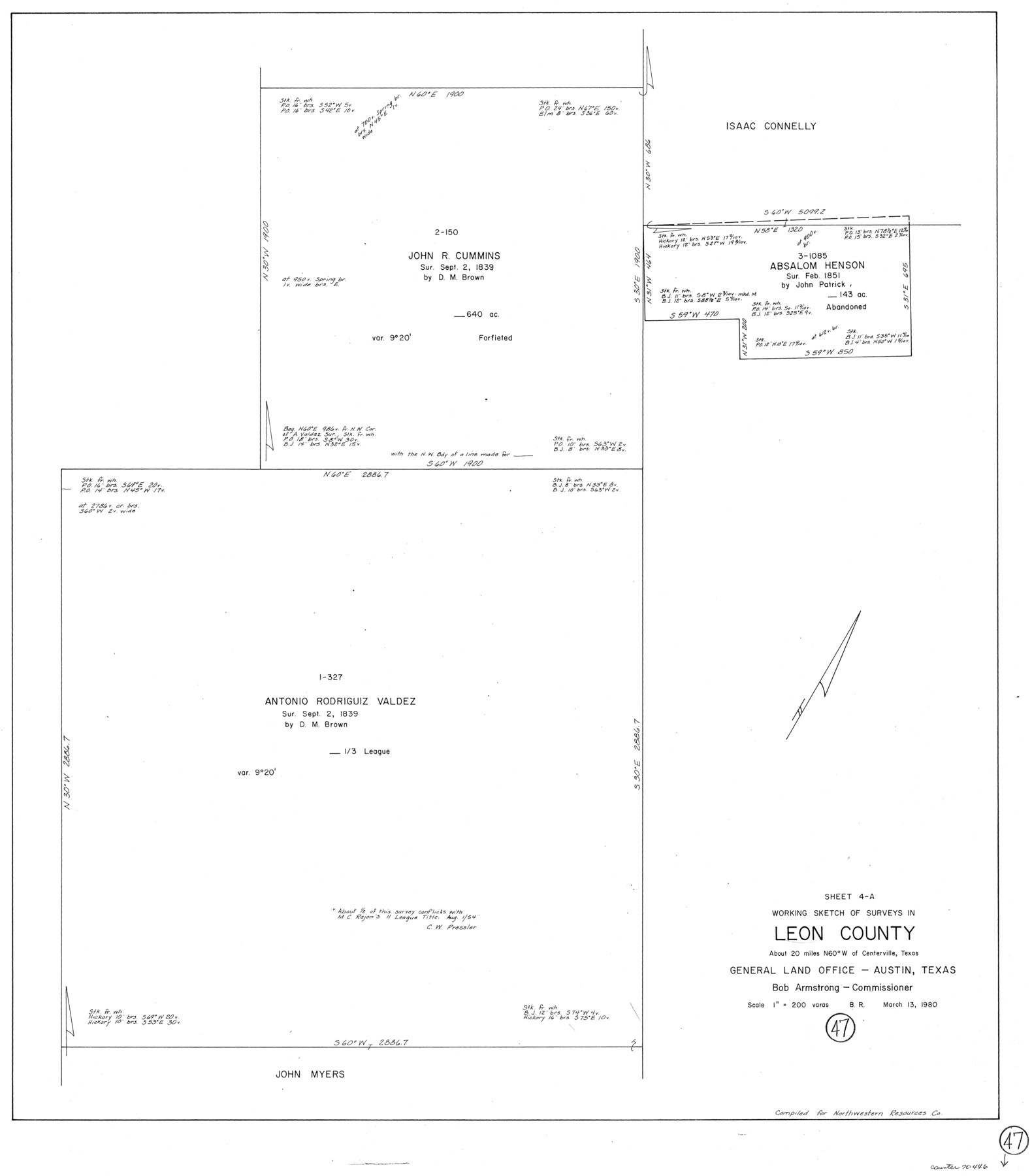 70446, Leon County Working Sketch 47, General Map Collection