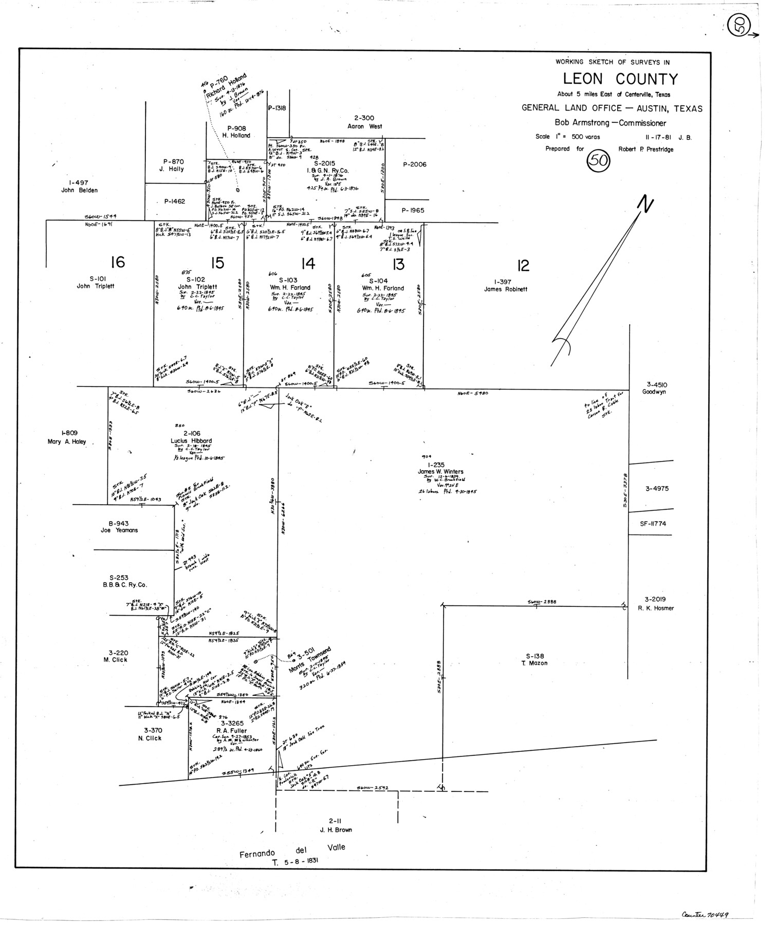 70449, Leon County Working Sketch 50, General Map Collection