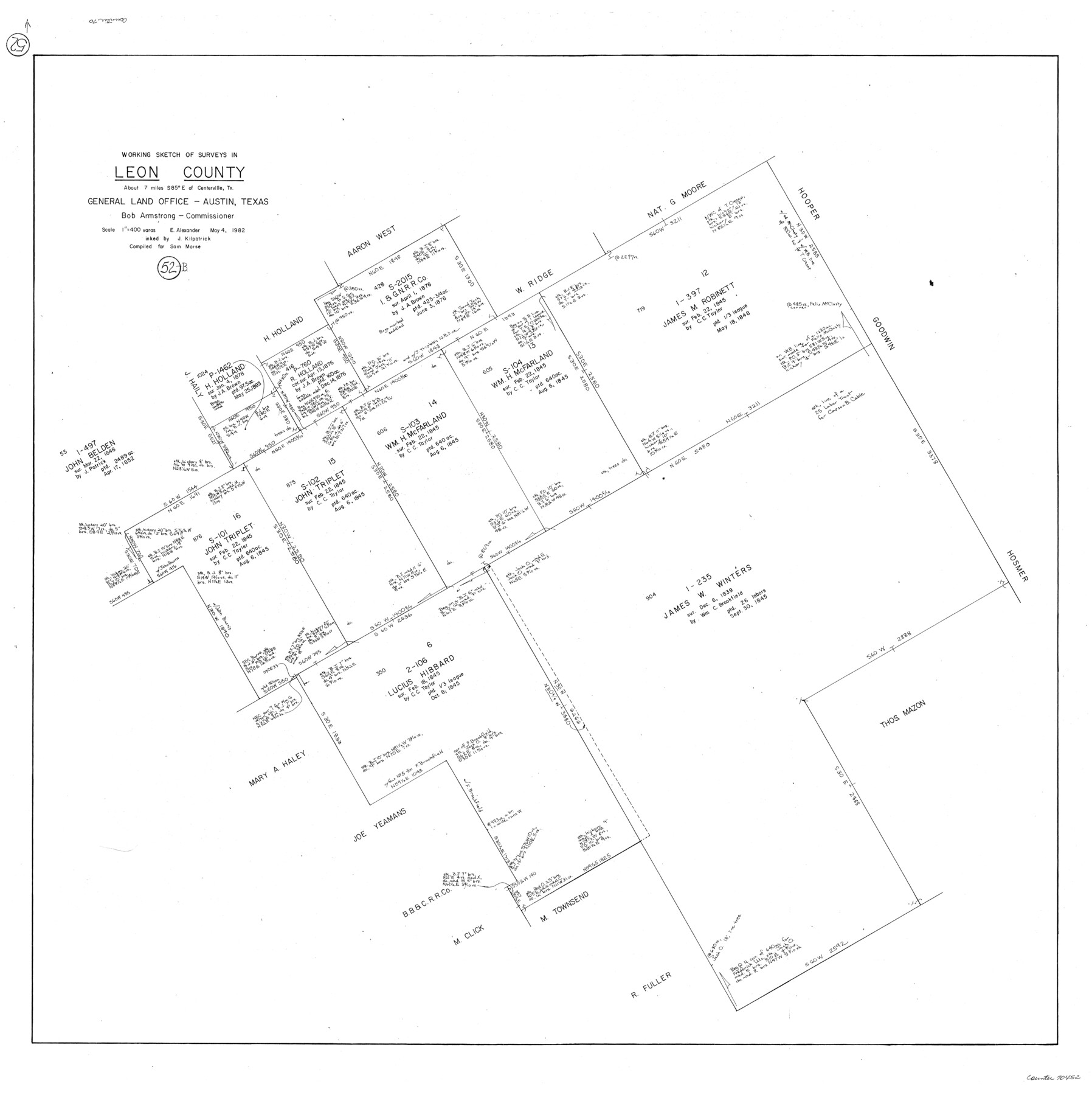 70452, Leon County Working Sketch 52b, General Map Collection