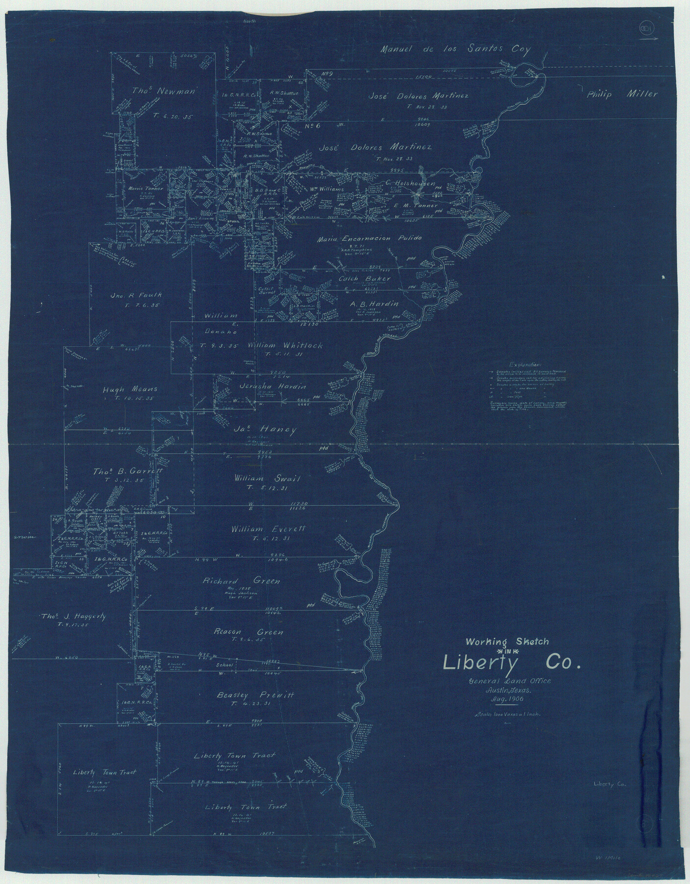 70467, Liberty County Working Sketch 8, General Map Collection