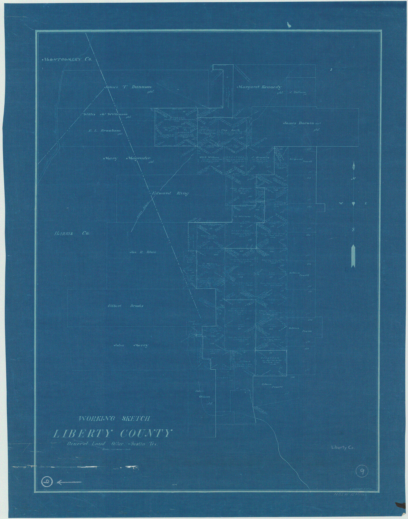 70468, Liberty County Working Sketch 9, General Map Collection