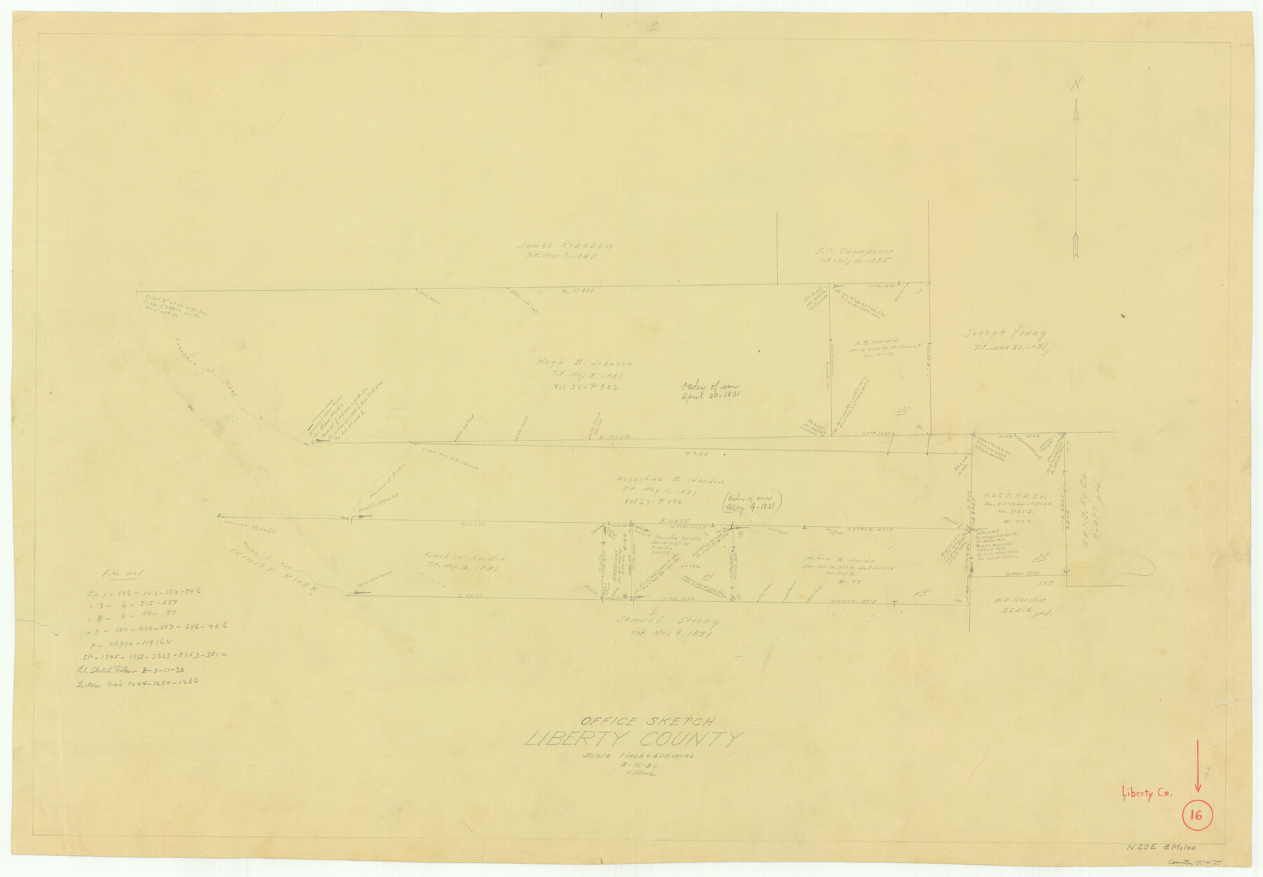 70475, Liberty County Working Sketch 16, General Map Collection