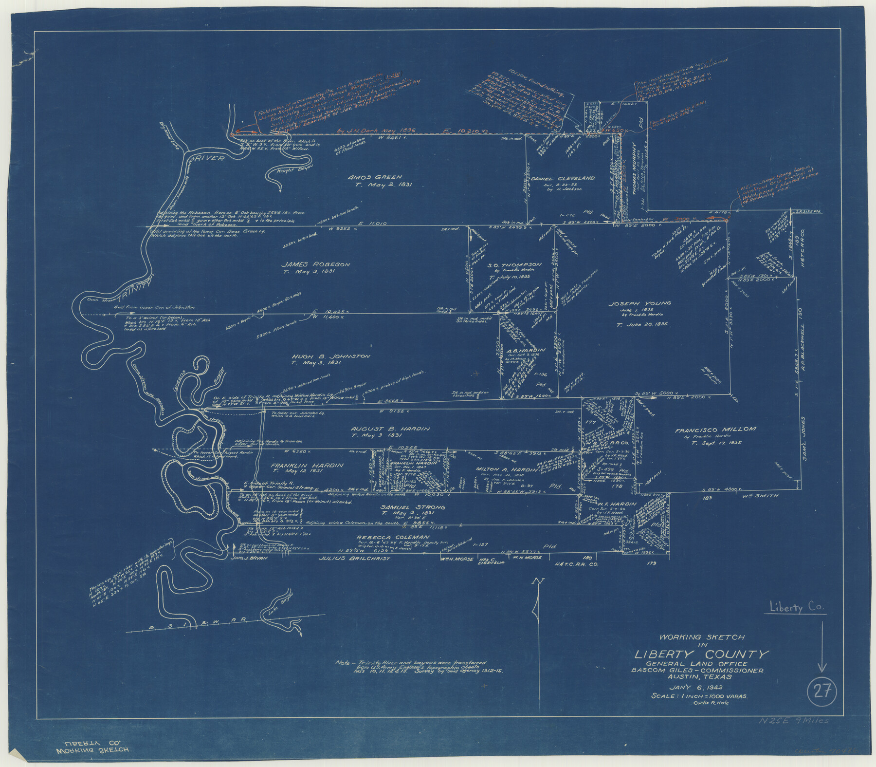 70486, Liberty County Working Sketch 27, General Map Collection