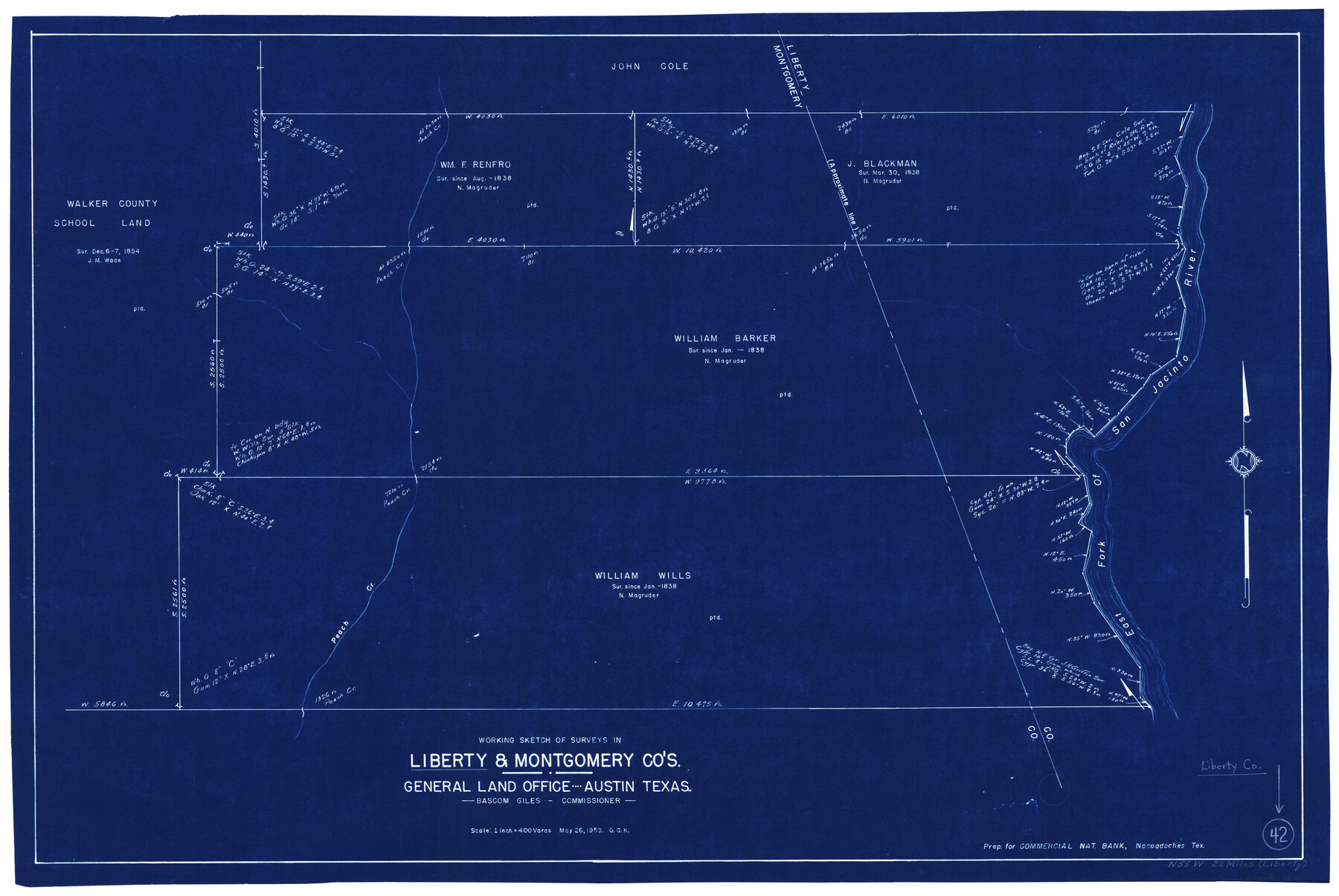 70501, Liberty County Working Sketch 42, General Map Collection
