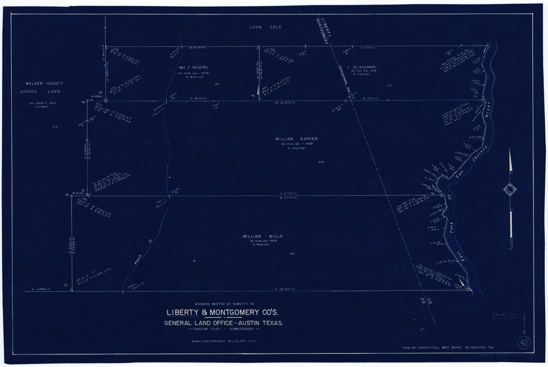 70501, Liberty County Working Sketch 42, General Map Collection