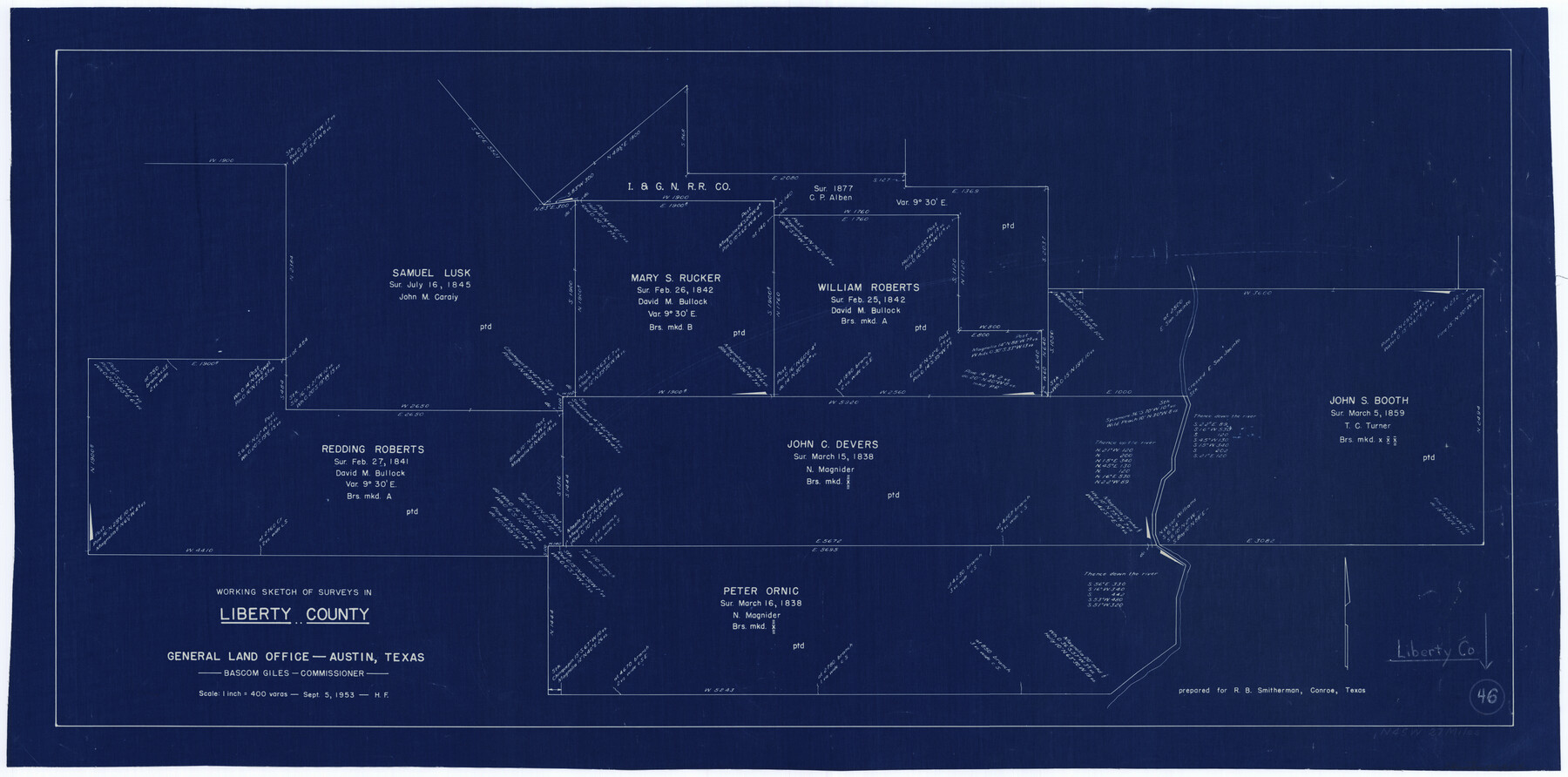 70505, Liberty County Working Sketch 46, General Map Collection