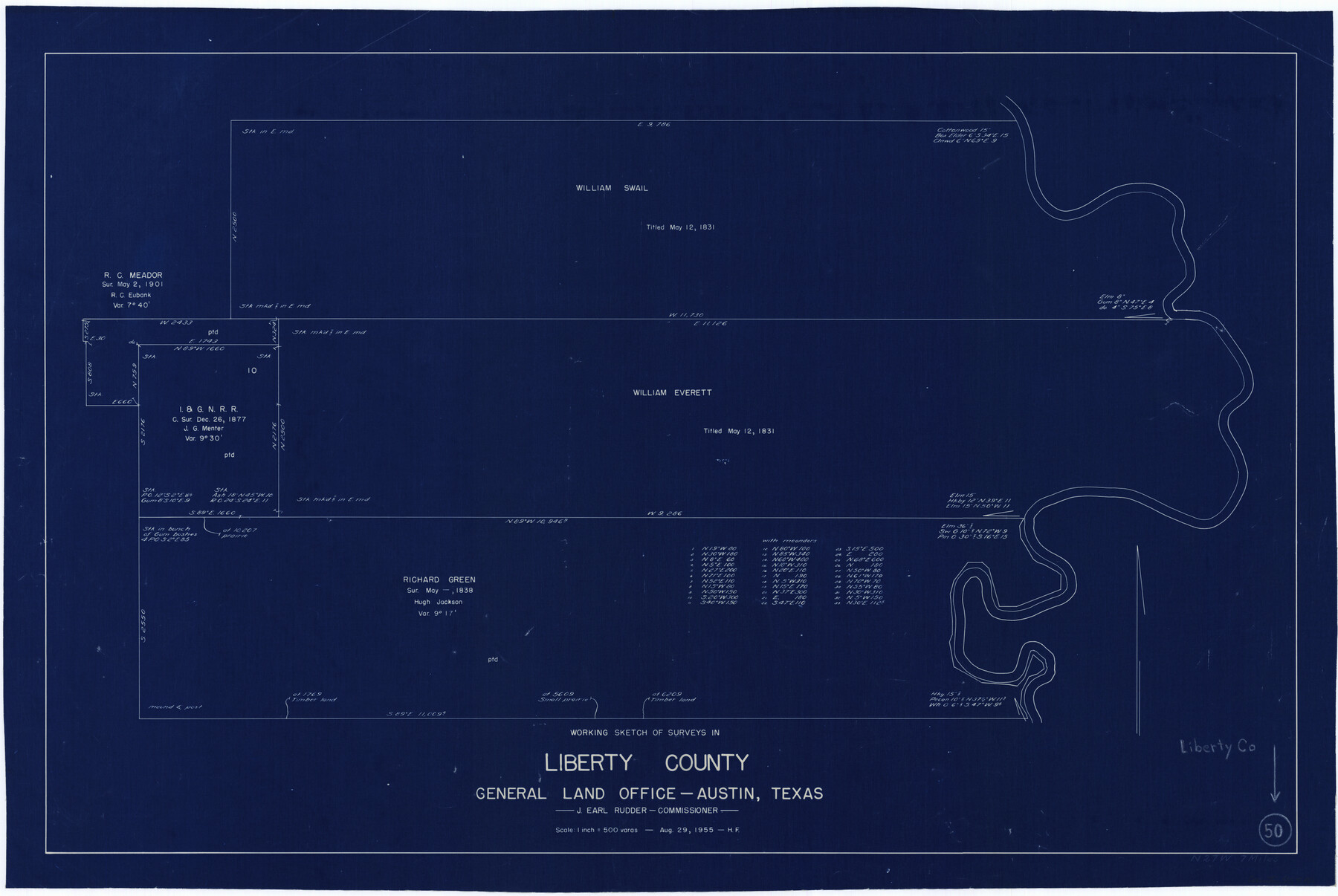70510, Liberty County Working Sketch 50, General Map Collection